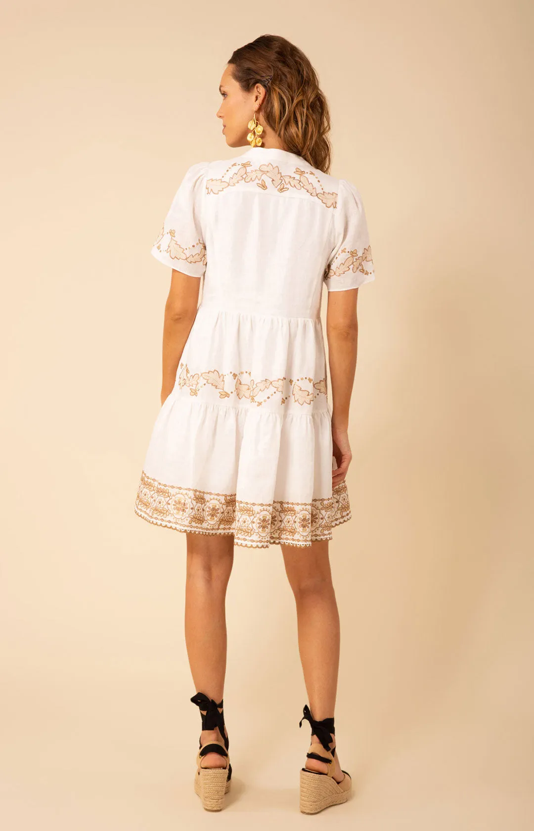 Teagan Embroidered Linen Dress sold by Hale Bob product image thumbnail 5