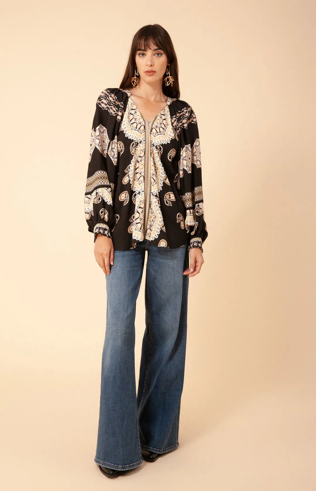 Levi Crepe Top sold by Hale Bob product image thumbnail 3