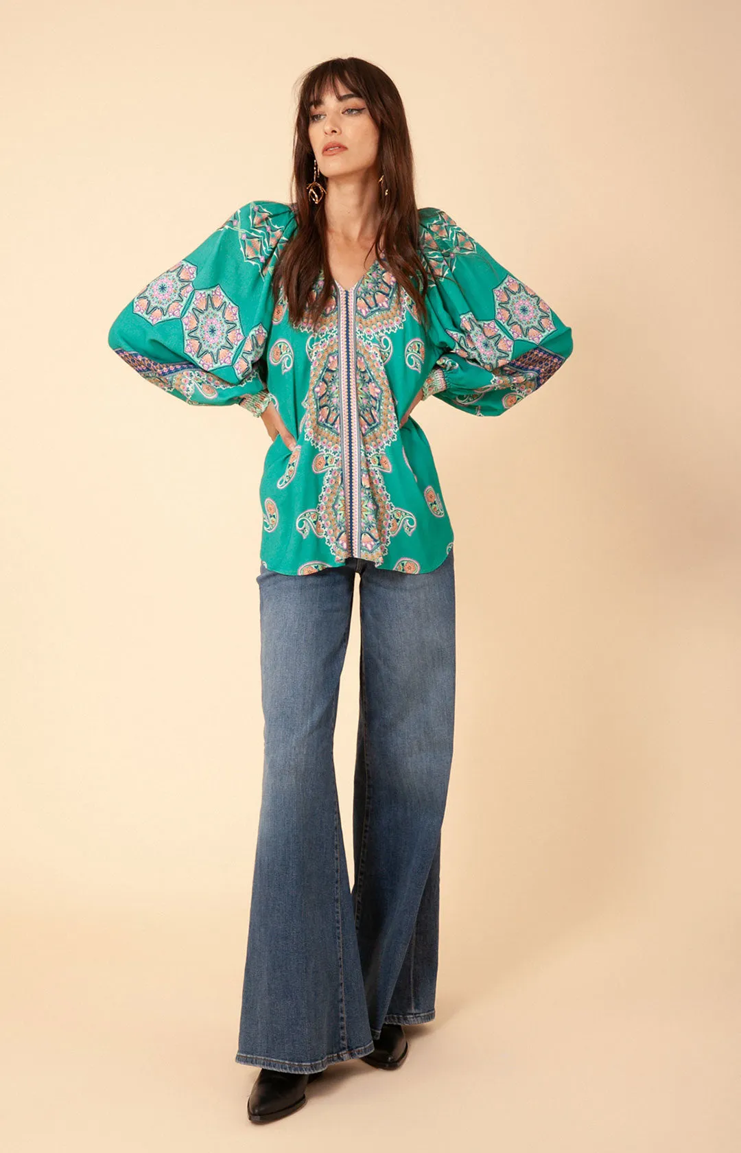Levi Crepe Top sold by Hale Bob product image thumbnail 5