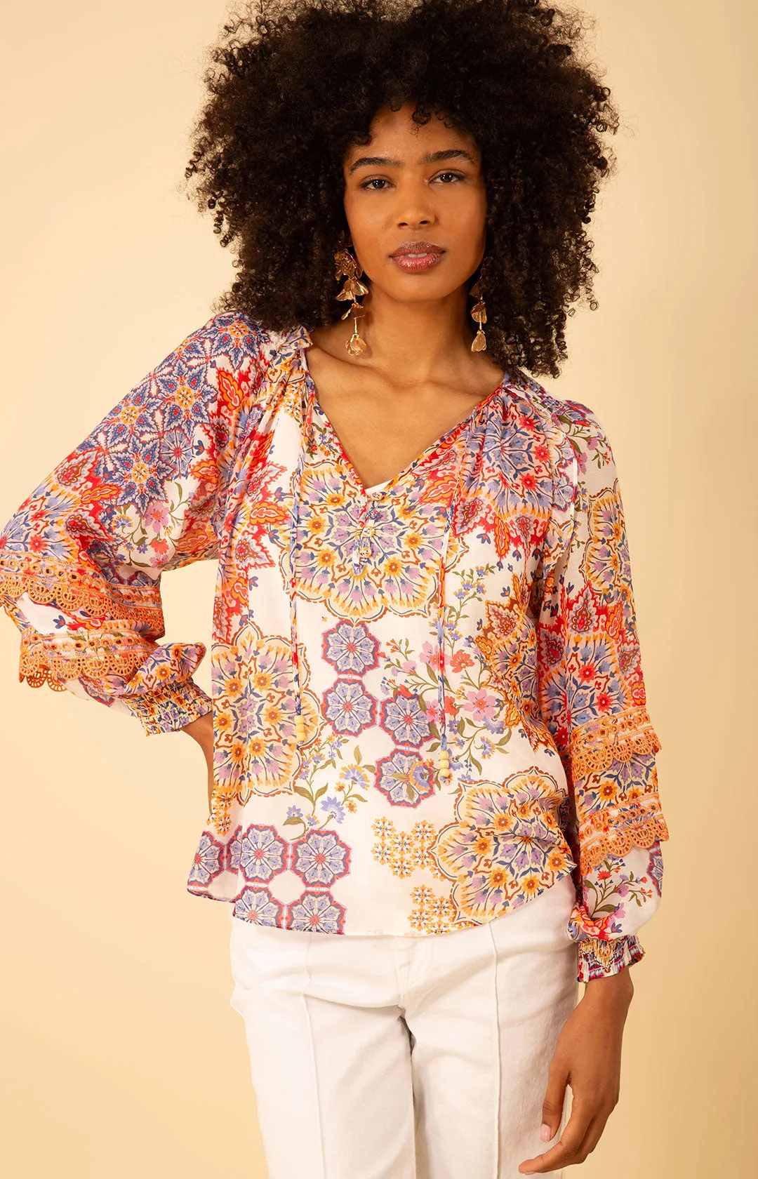 Lilith Voile Top sold by Hale Bob