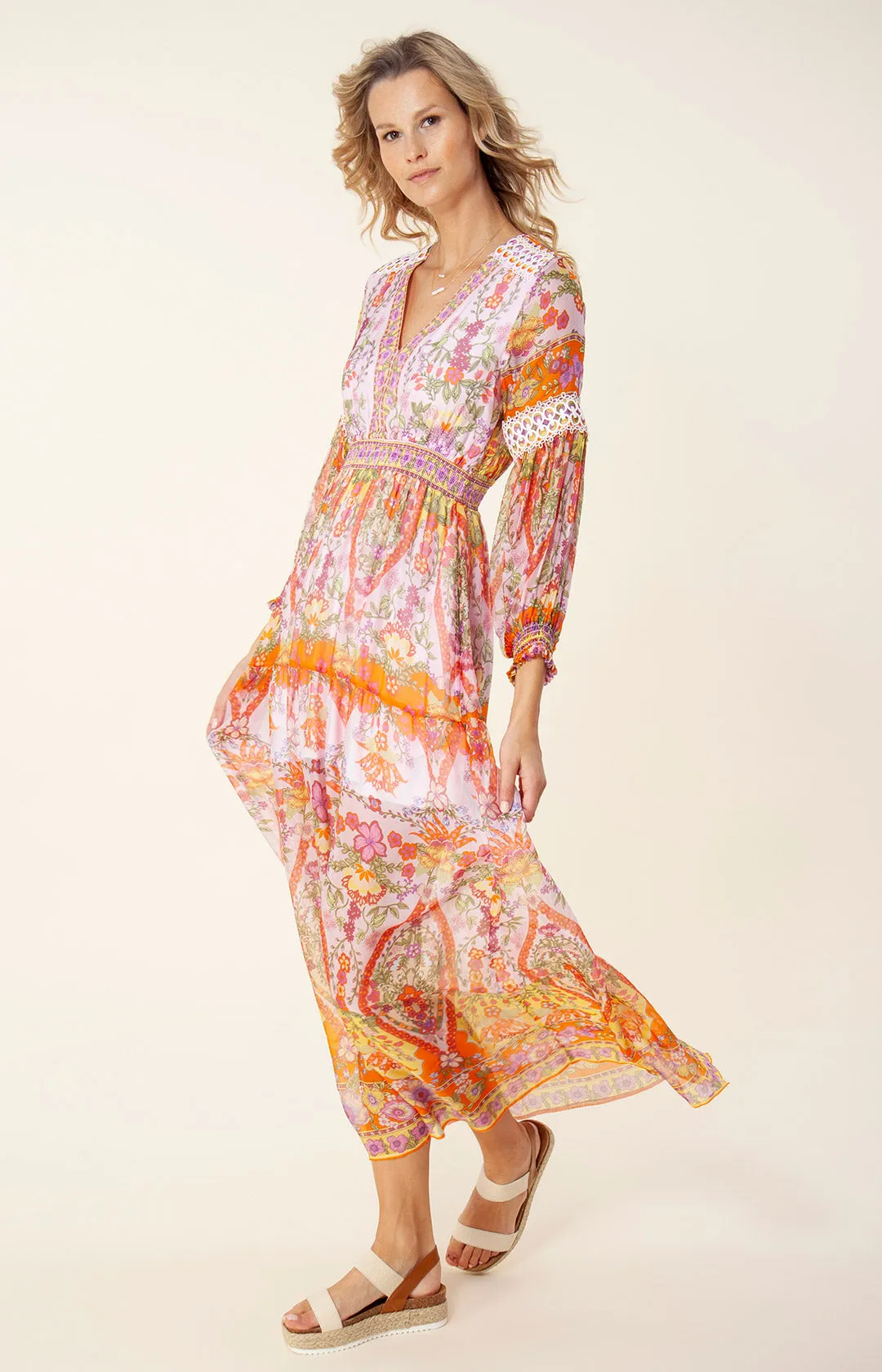 Edlynn Chiffon Maxi Dress sold by Hale Bob product image thumbnail 3