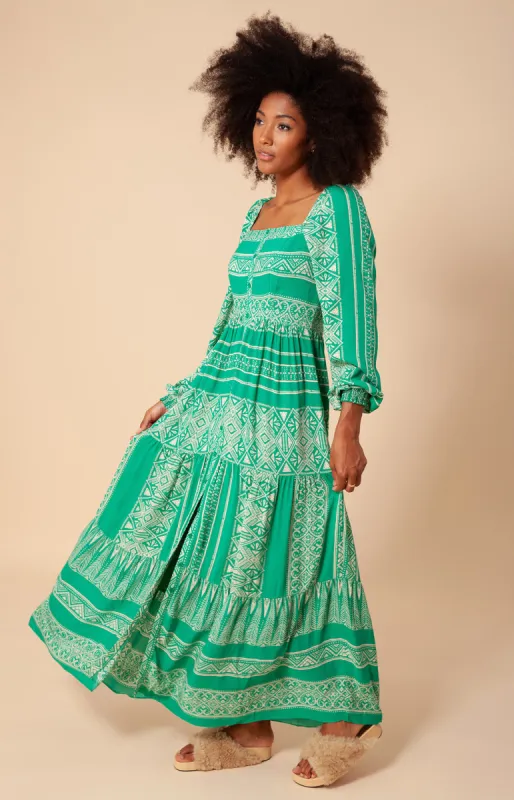 Anci Tiered Maxi Dress sold by Hale Bob
