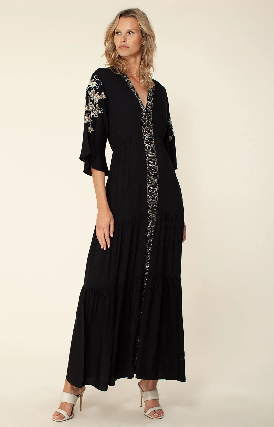 Cecilia Embroidered Maxi Dress sold by Hale Bob