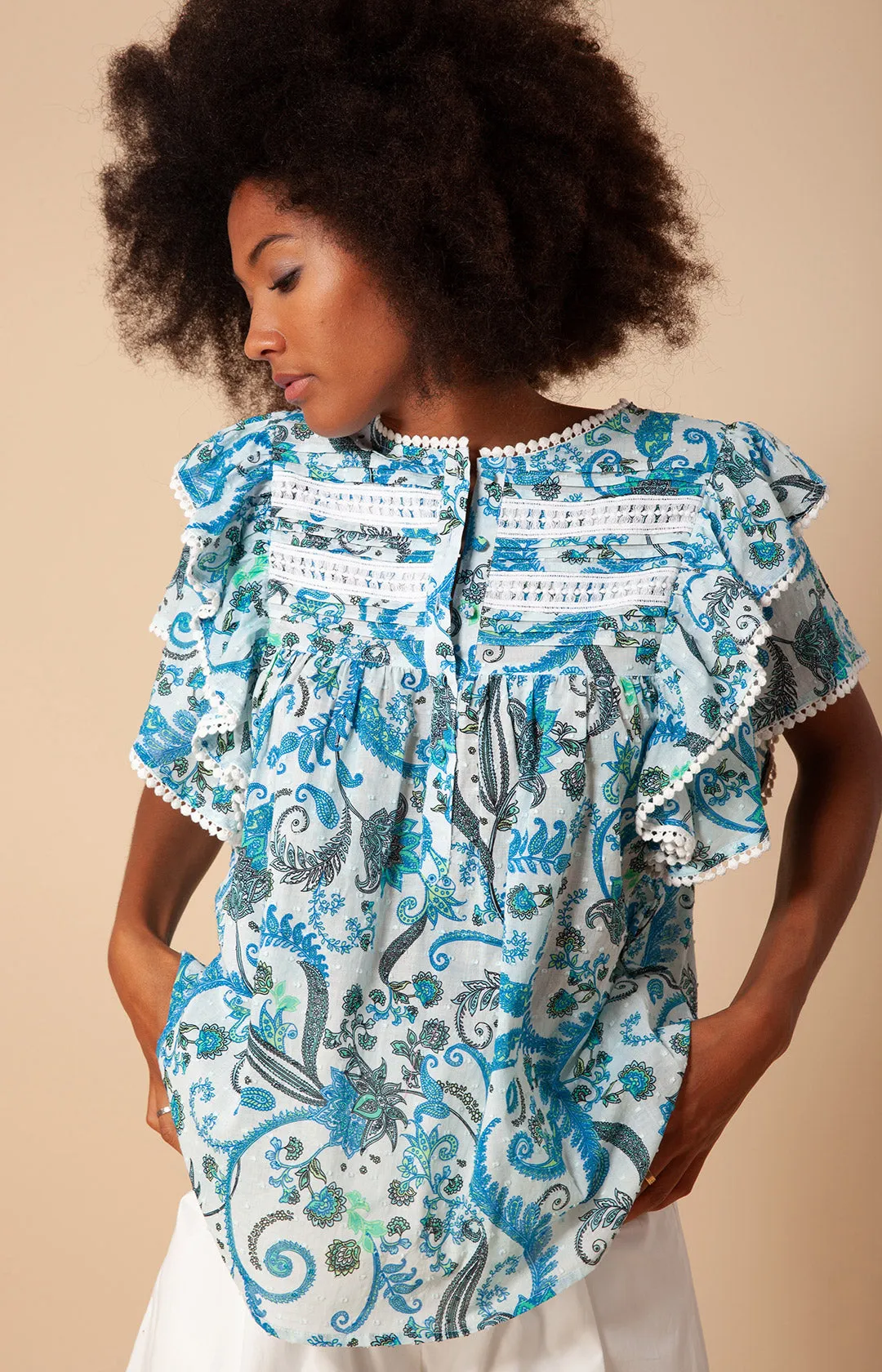 Luanne Swiss Dot Top sold by Hale Bob