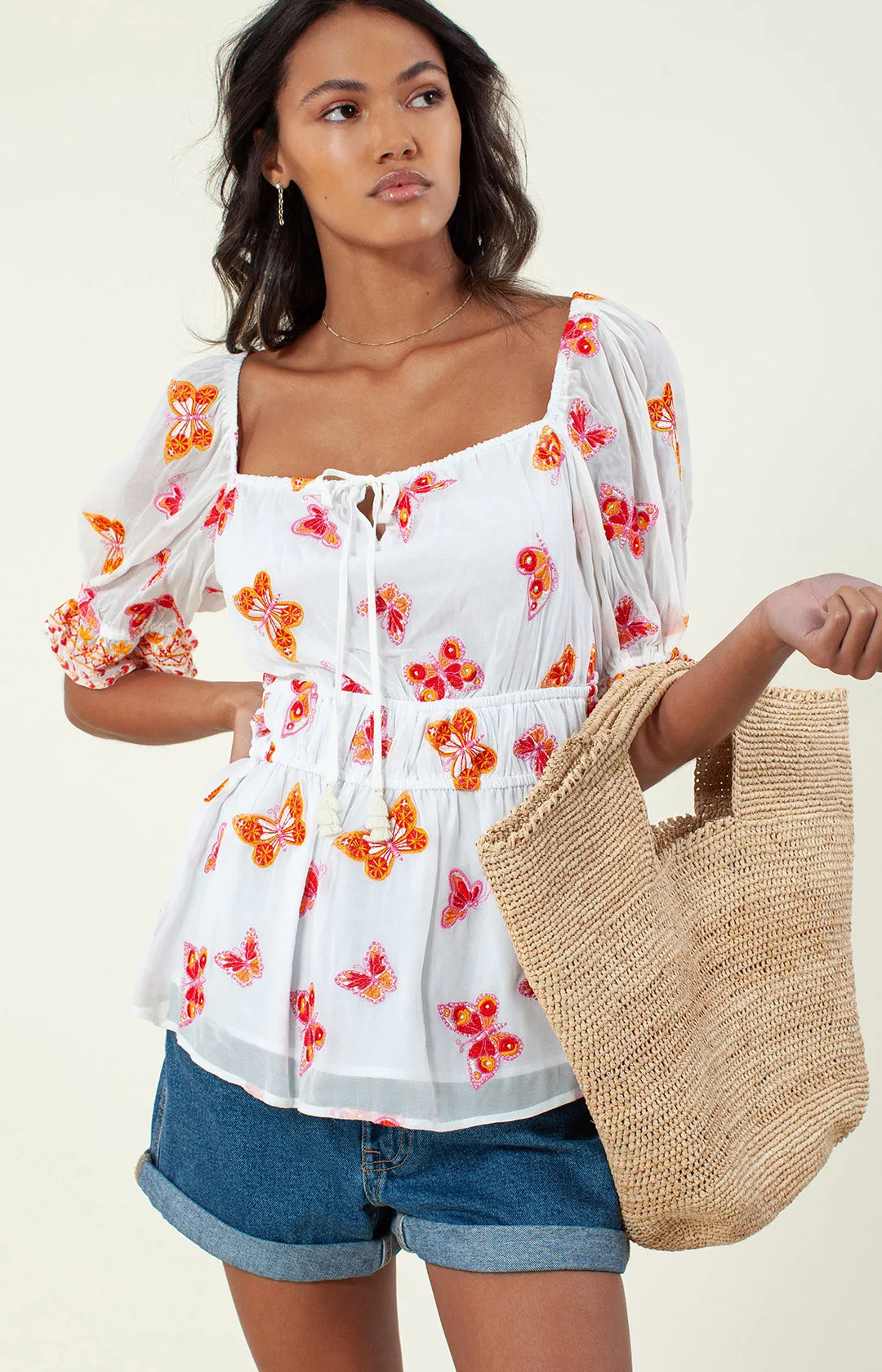 Casie Embroidered Top sold by Hale Bob