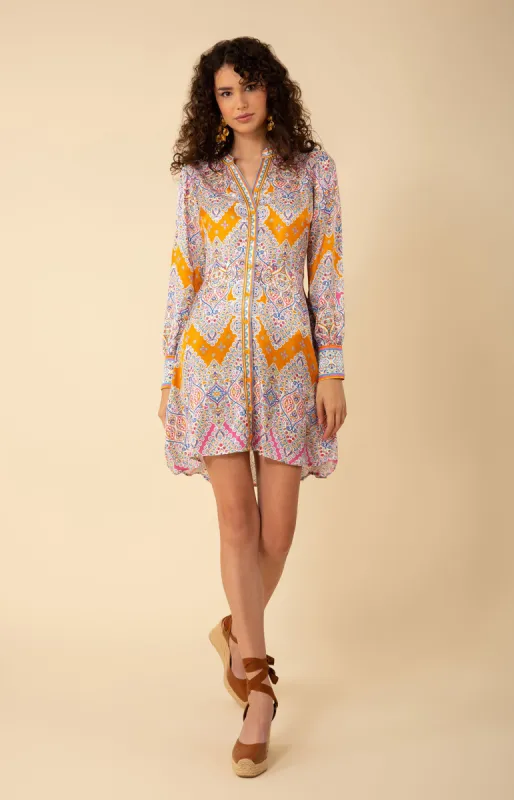 Kamila Charmeuse Shirtdress sold by Hale Bob