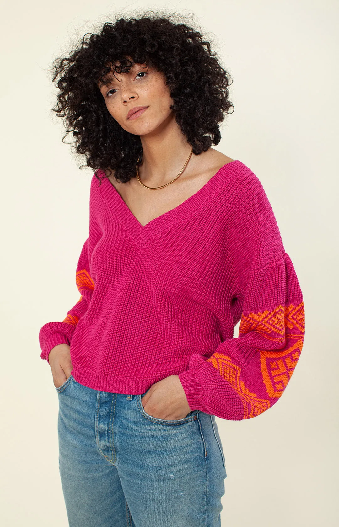 Olivia Jacquard Sweater sold by Hale Bob