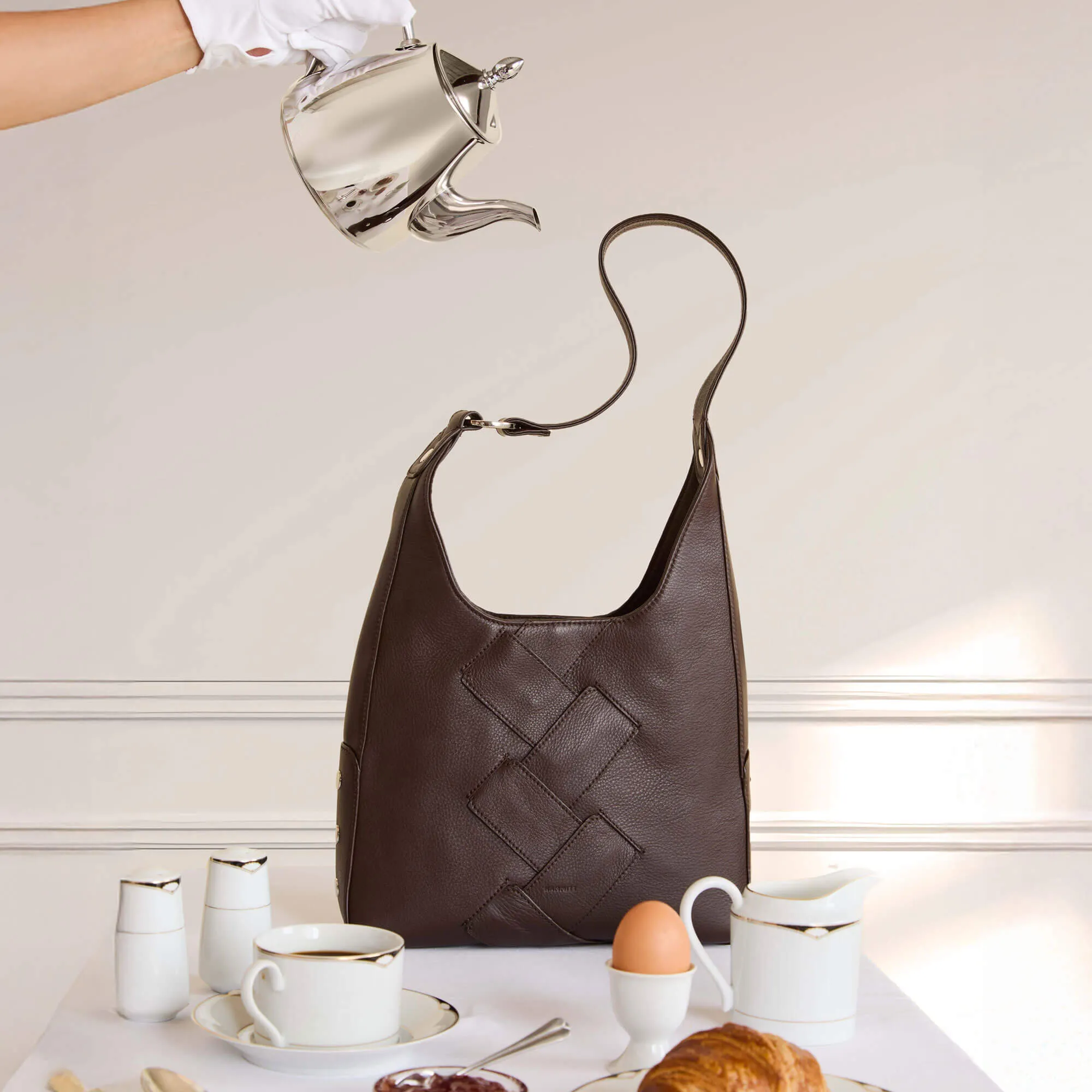 Tim | Espresso Pebble Weave/Silver | Med sold by Hammitt product image thumbnail 3