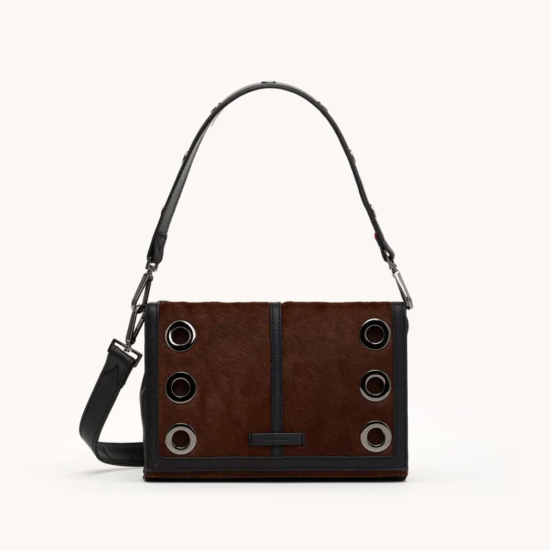 Montana Clutch | Calf Hair/Gunmetal | Sml sold by Hammitt