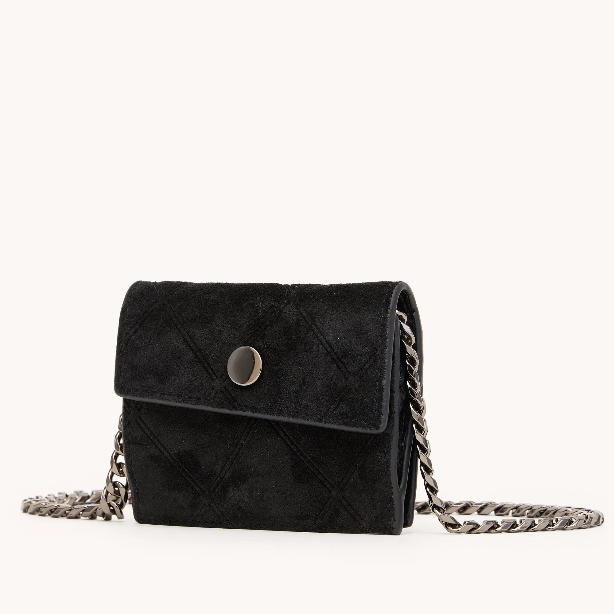 Montana Pendant | Noir Diamond Suede/Gunmetal sold by Hammitt product image thumbnail 5