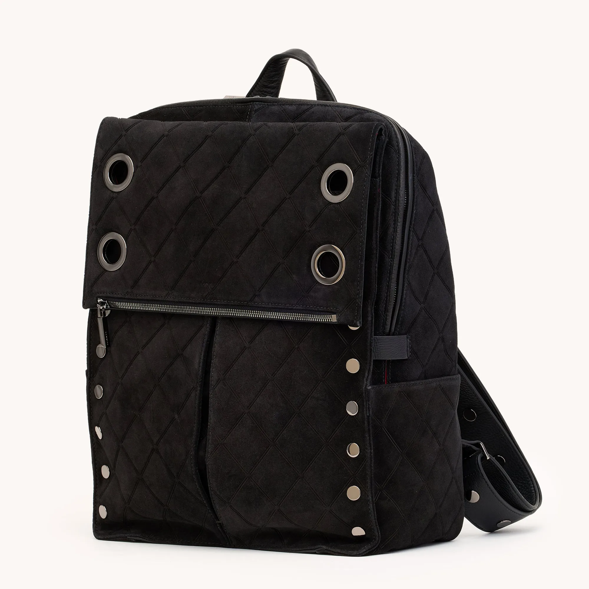 Montana Backpack | Noir Diamond Suede/Gunmetal | XL sold by Hammitt product image thumbnail 5