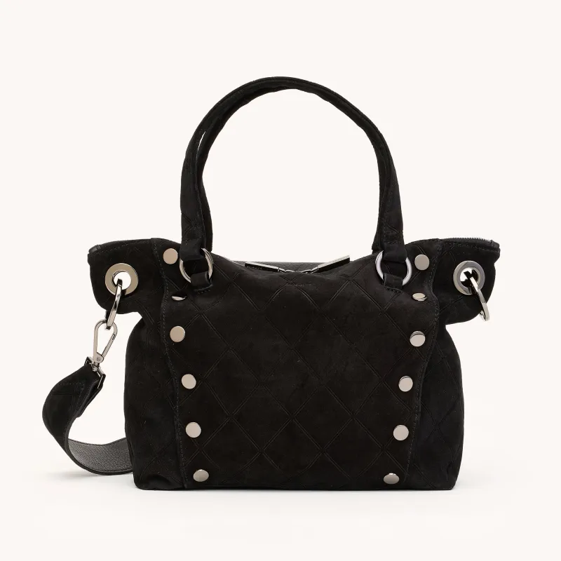 Daniel | Noir Diamond Suede/Gunmetal | Med sold by Hammitt