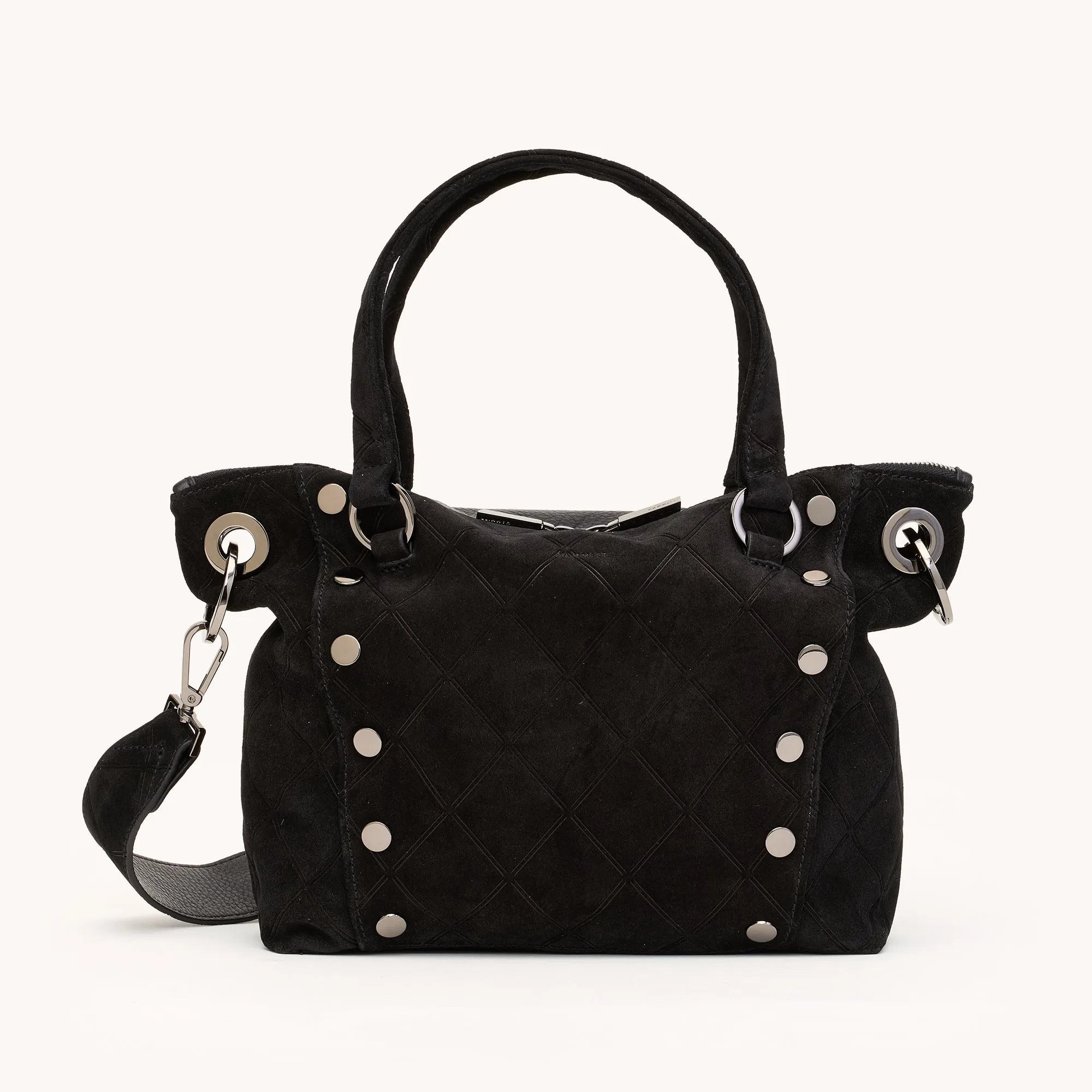 Daniel | Noir Diamond Suede/Gunmetal | Med sold by Hammitt