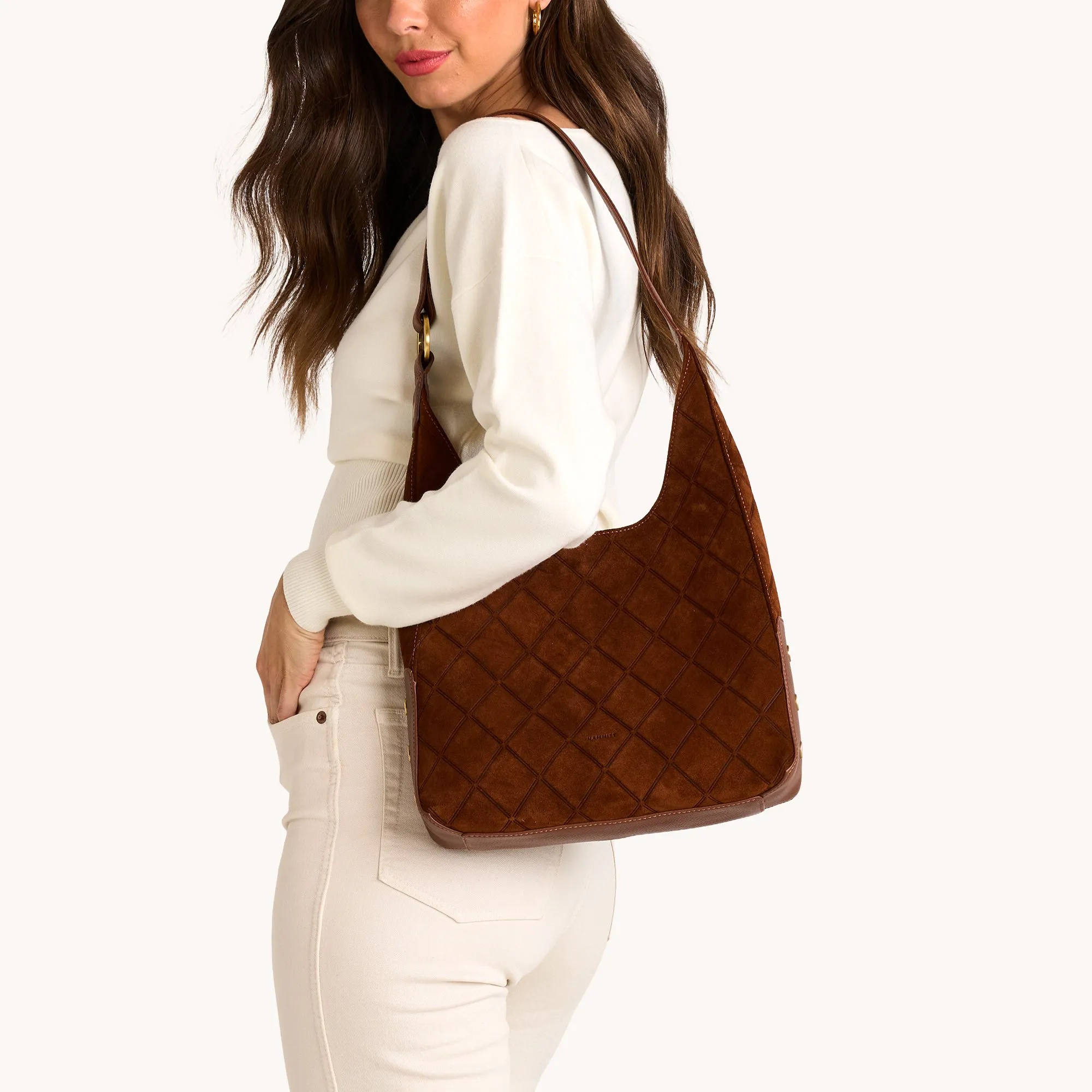 Tim | Chocolate Diamond Suede/Antique Gold | Med sold by Hammitt product image thumbnail 4