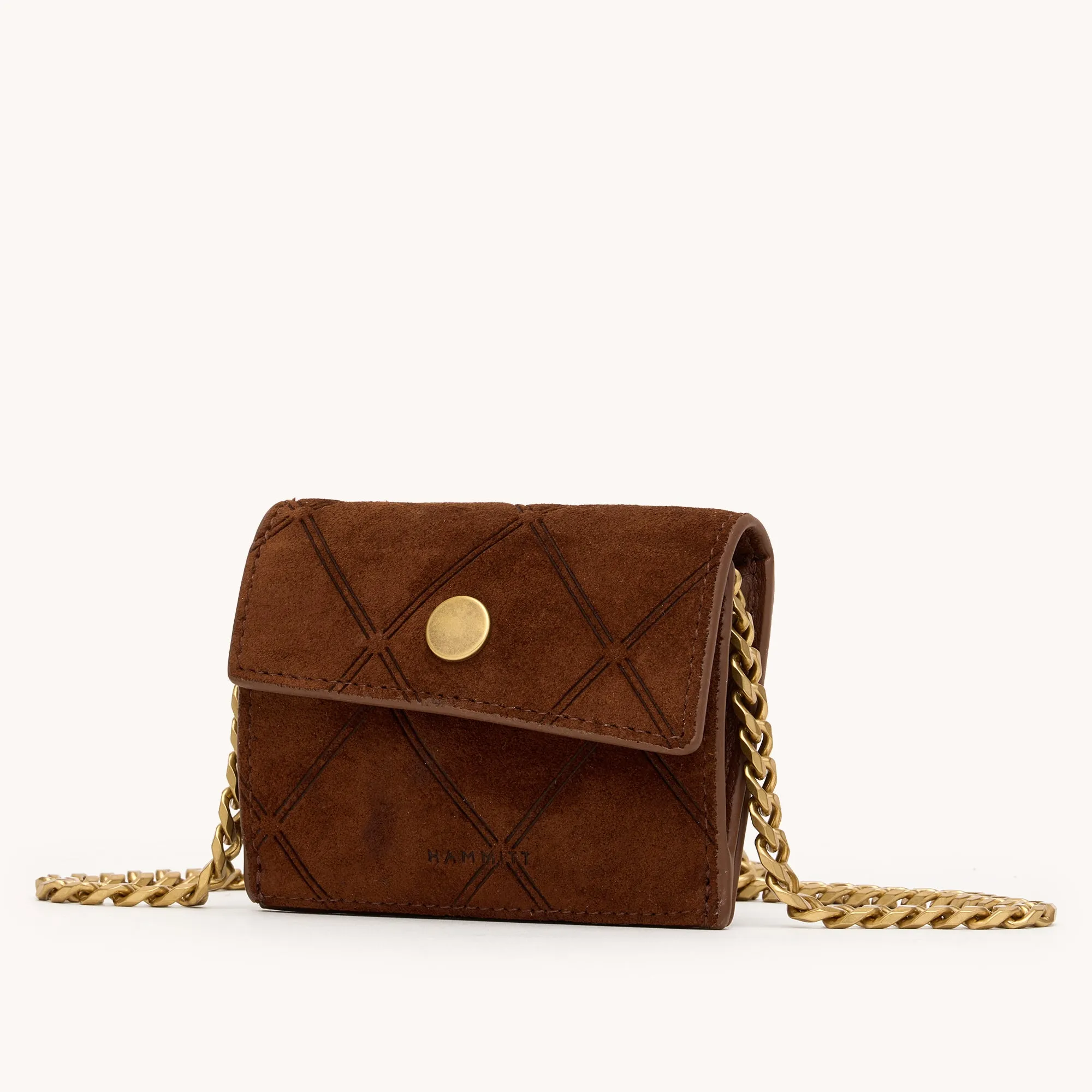 Montana Pendant | Chocolate Diamond Suede/Antique Gold sold by Hammitt product image thumbnail 4