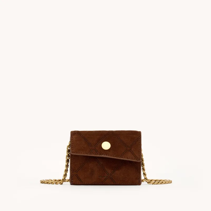 Montana Pendant | Chocolate Diamond Suede/Antique Gold sold by Hammitt