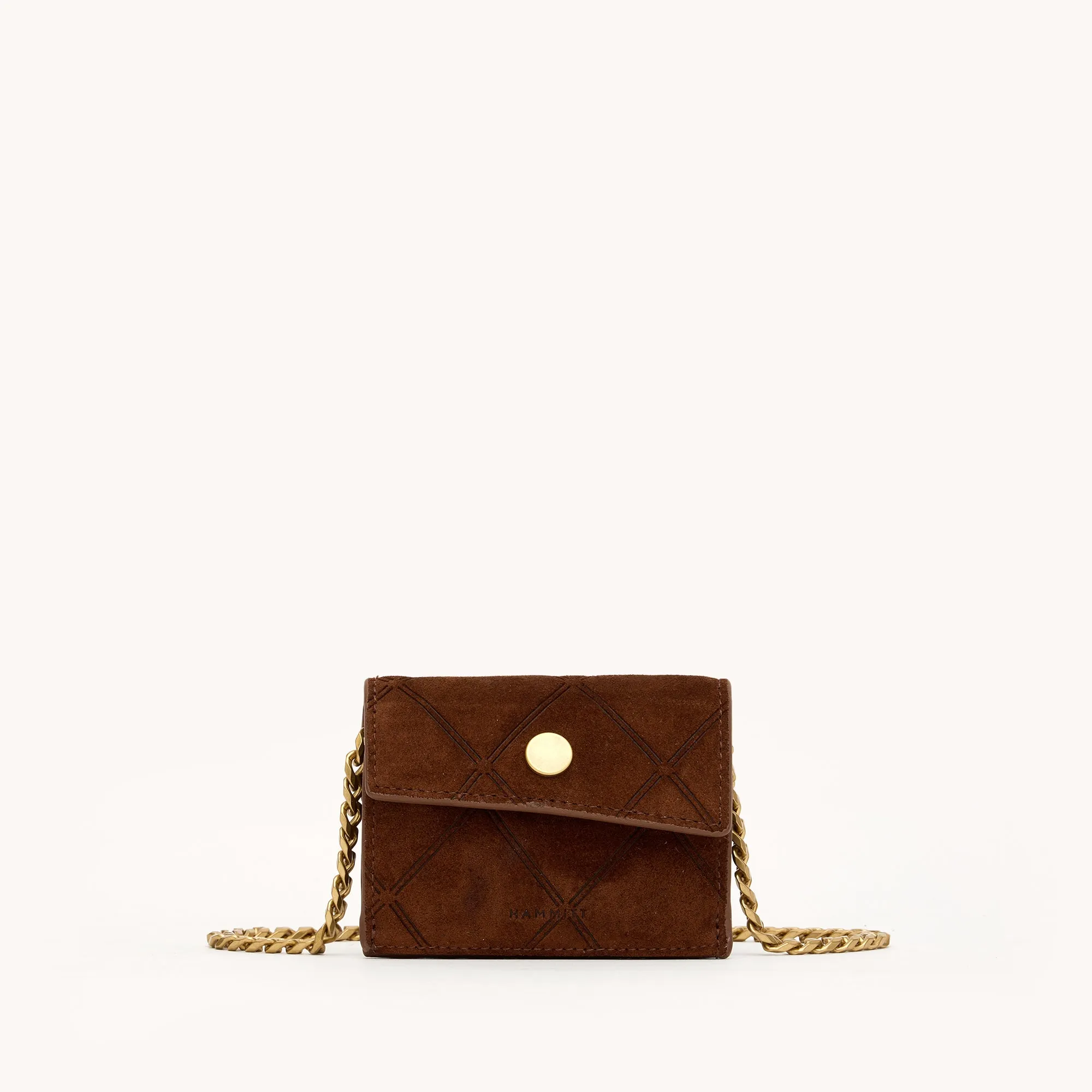 Montana Pendant | Chocolate Diamond Suede/Antique Gold sold by Hammitt