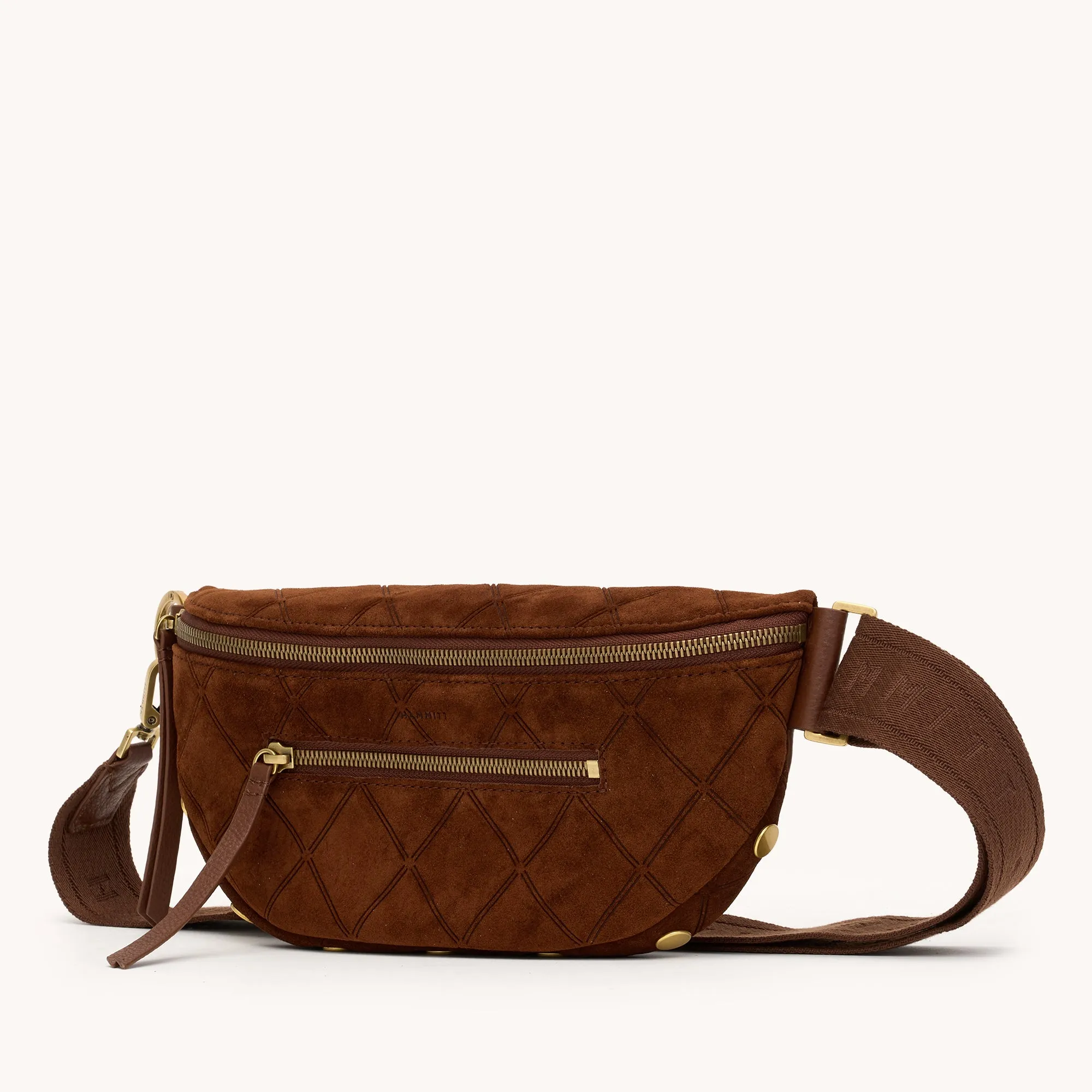 Charles Crossbody | Chocolate Diamond Suede/Antique Gold | Med sold by Hammitt product image thumbnail 5
