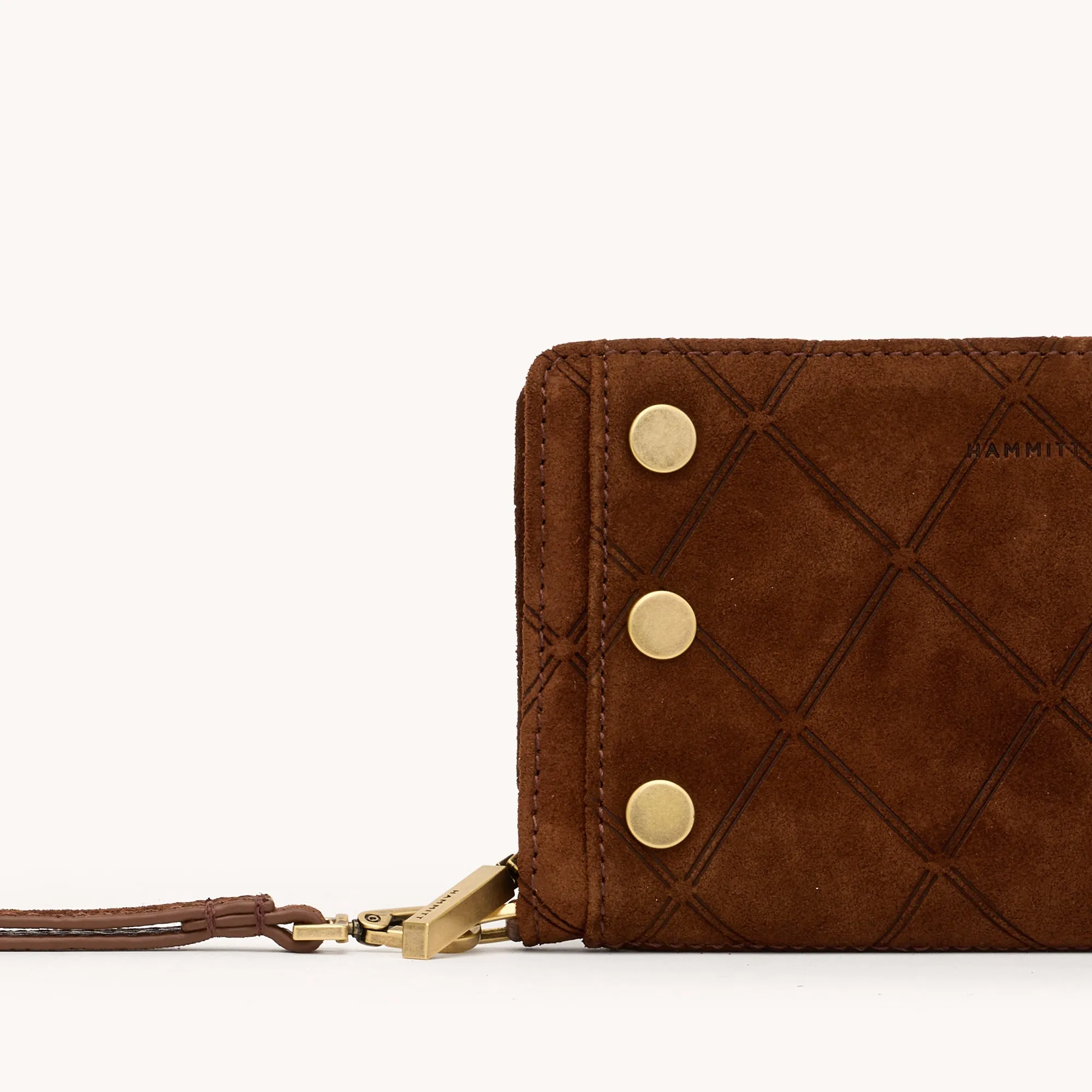 Bryant Wallet | Chocolate Diamond Suede/Antique Gold | Sml sold by Hammitt product image thumbnail 5
