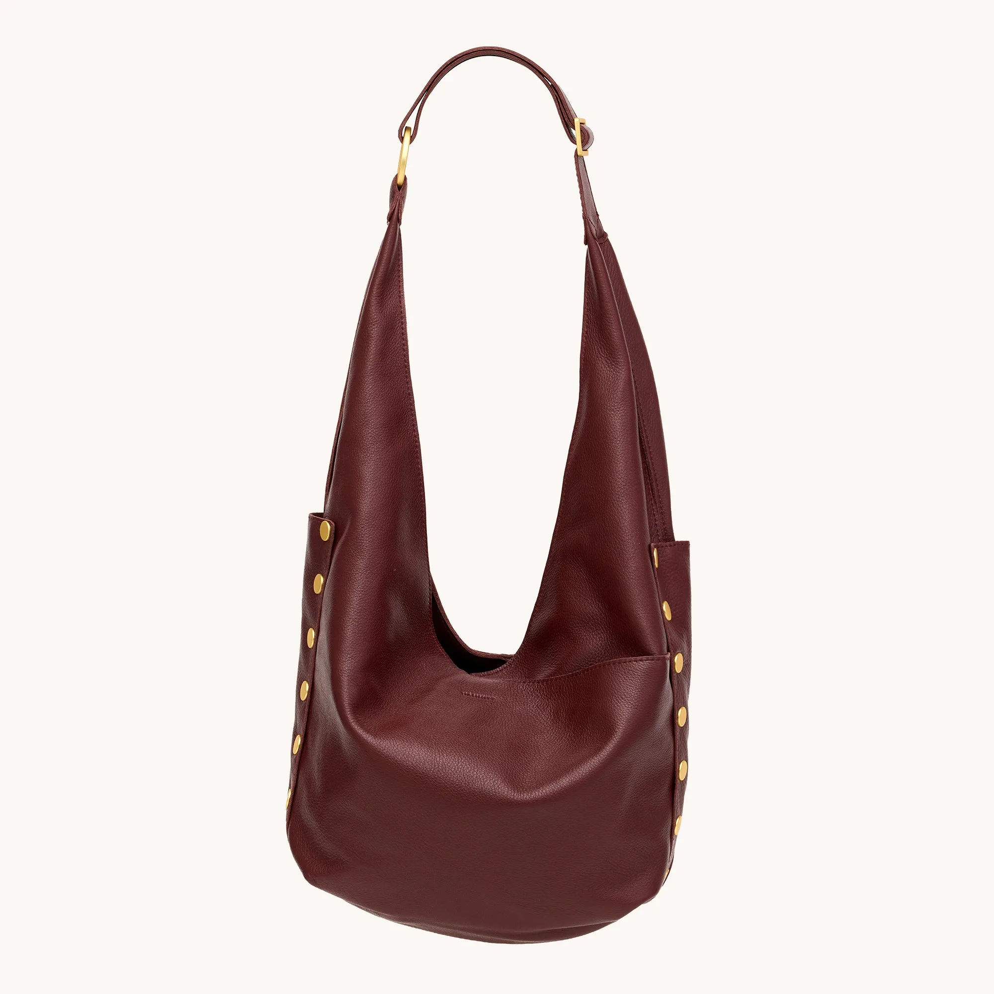 Tom Zip | Cherrywood Pebble/Brushed Gold | Lrg sold by Hammitt