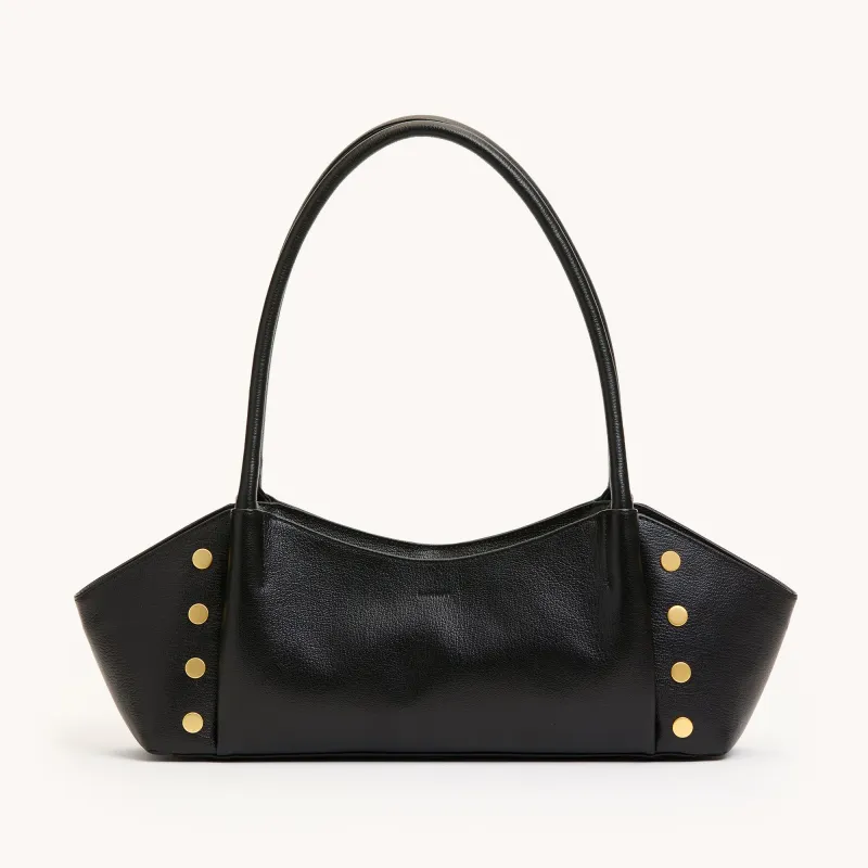 Paul Short | Black Press/Brushed Gold Red Zip sold by Hammitt