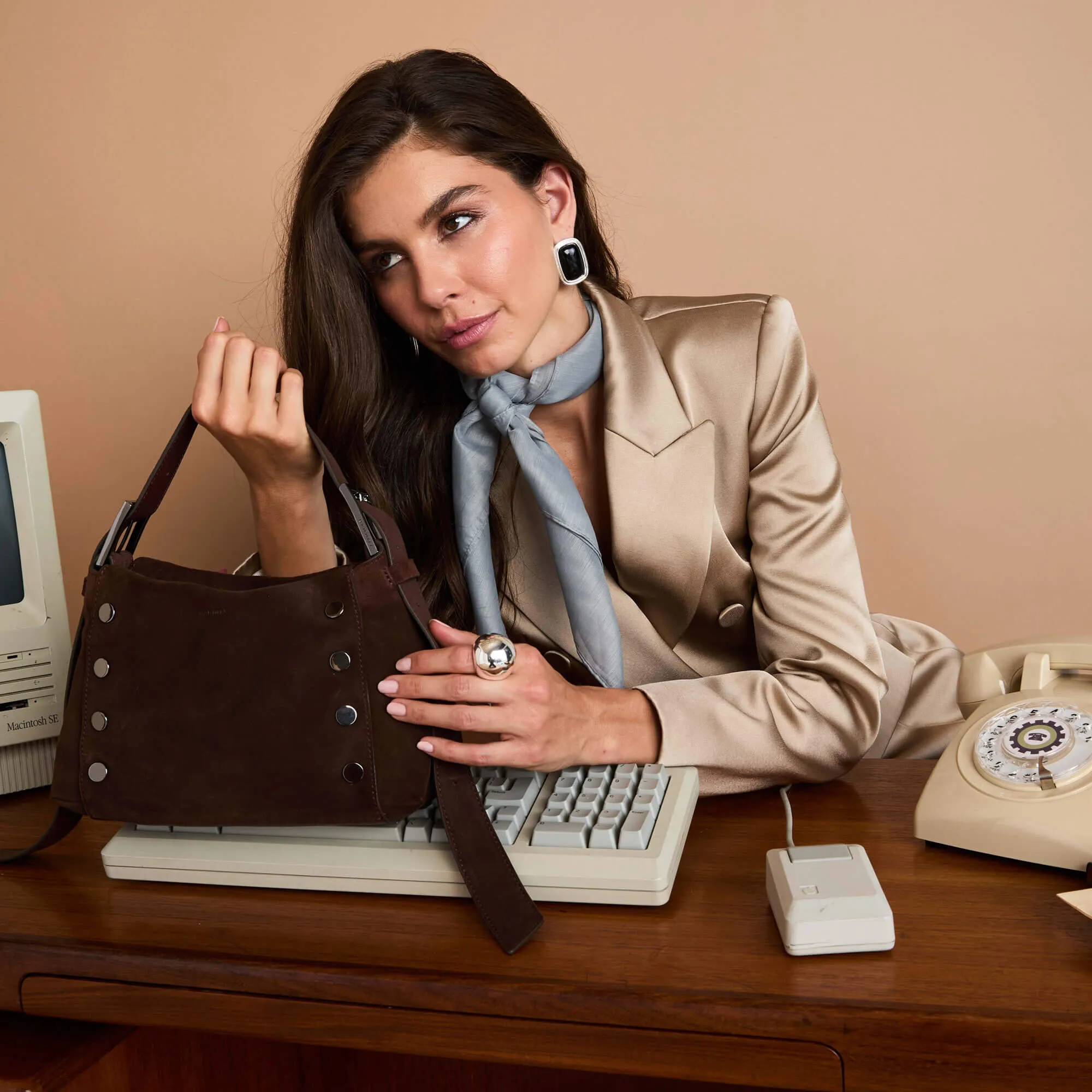 Bryant | Belted Suede/Gunmetal | Med sold by Hammitt product image thumbnail 2