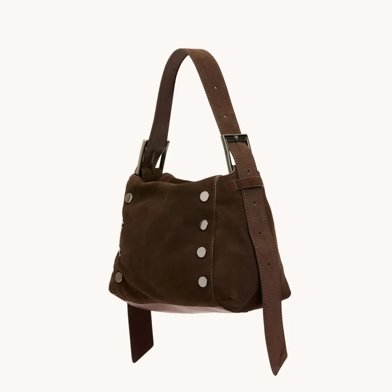 Bryant | Belted Suede/Gunmetal | Med made by Hammitt