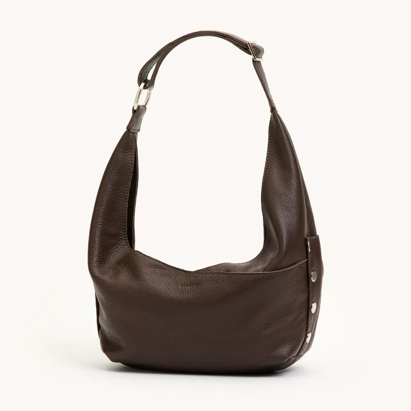 Tom Zip | Espresso Pebble/Silver | Med made by Hammitt