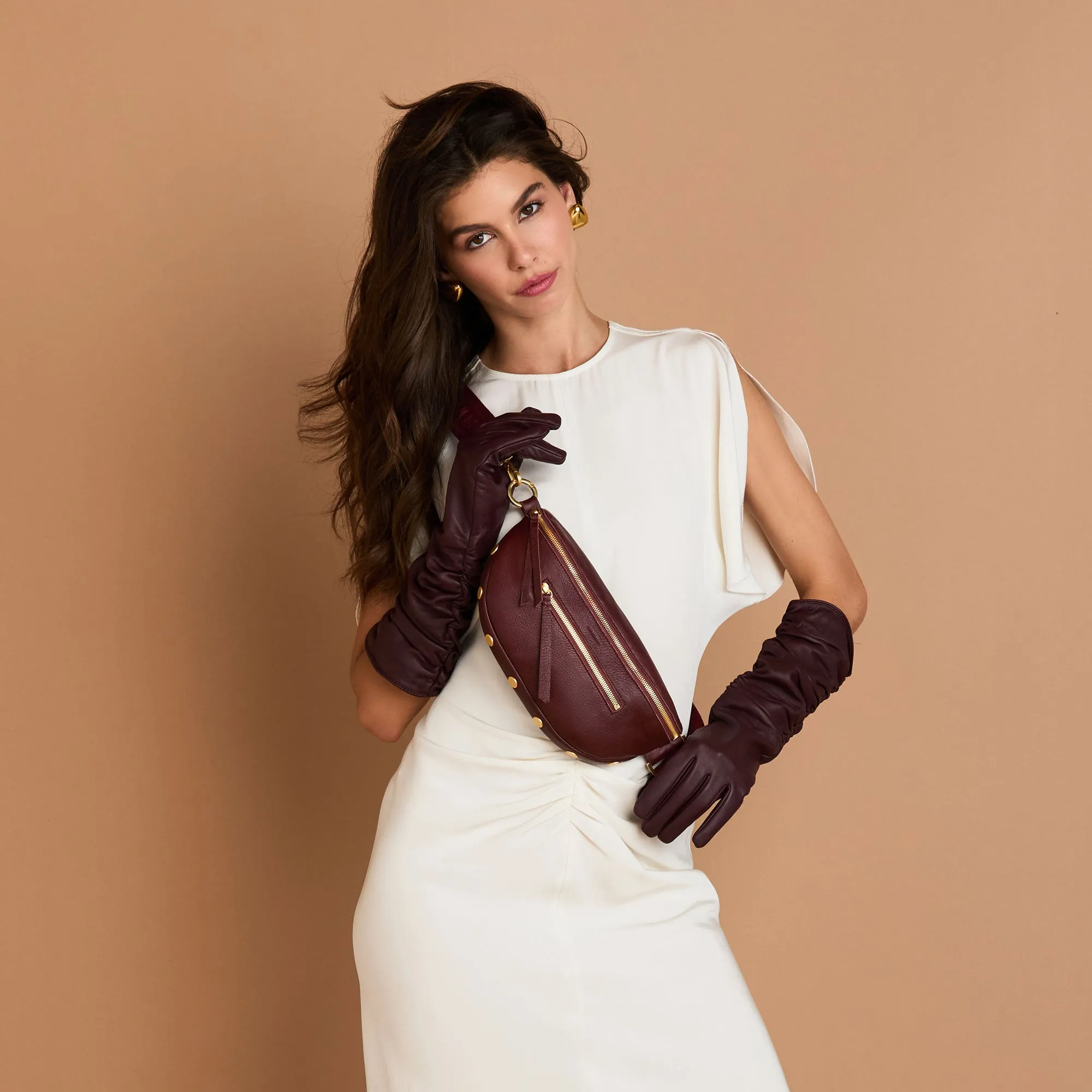 Charles Crossbody | Cherrywood Pebble/Brushed Gold | Med sold by Hammitt product image thumbnail 2