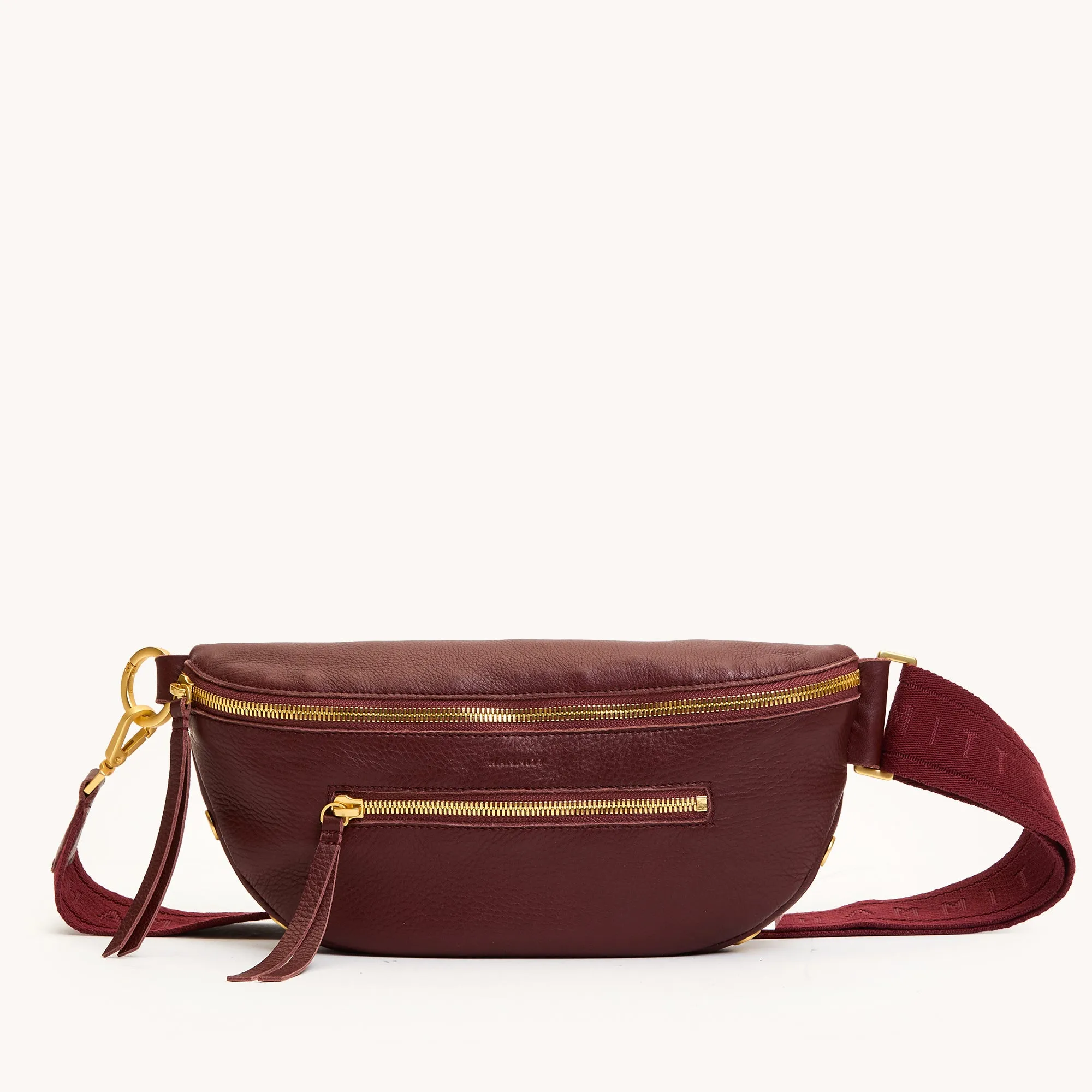 Charles Crossbody | Cherrywood Pebble/Brushed Gold | Med sold by Hammitt