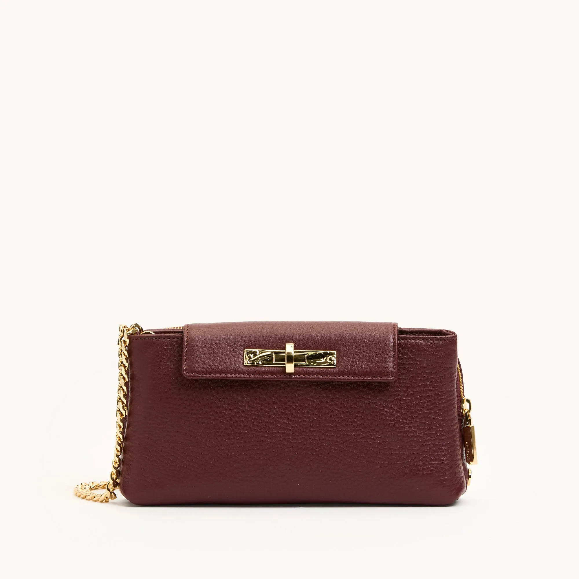 Charlotte | Cherrywood Pebble/Gold | Sml sold by Hammitt