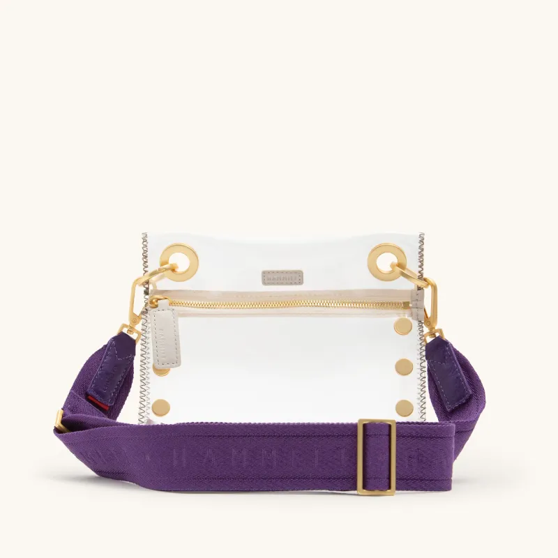 Webbing Crossbody Strap | Game Day Purple/Brushed Gold sold by Hammitt