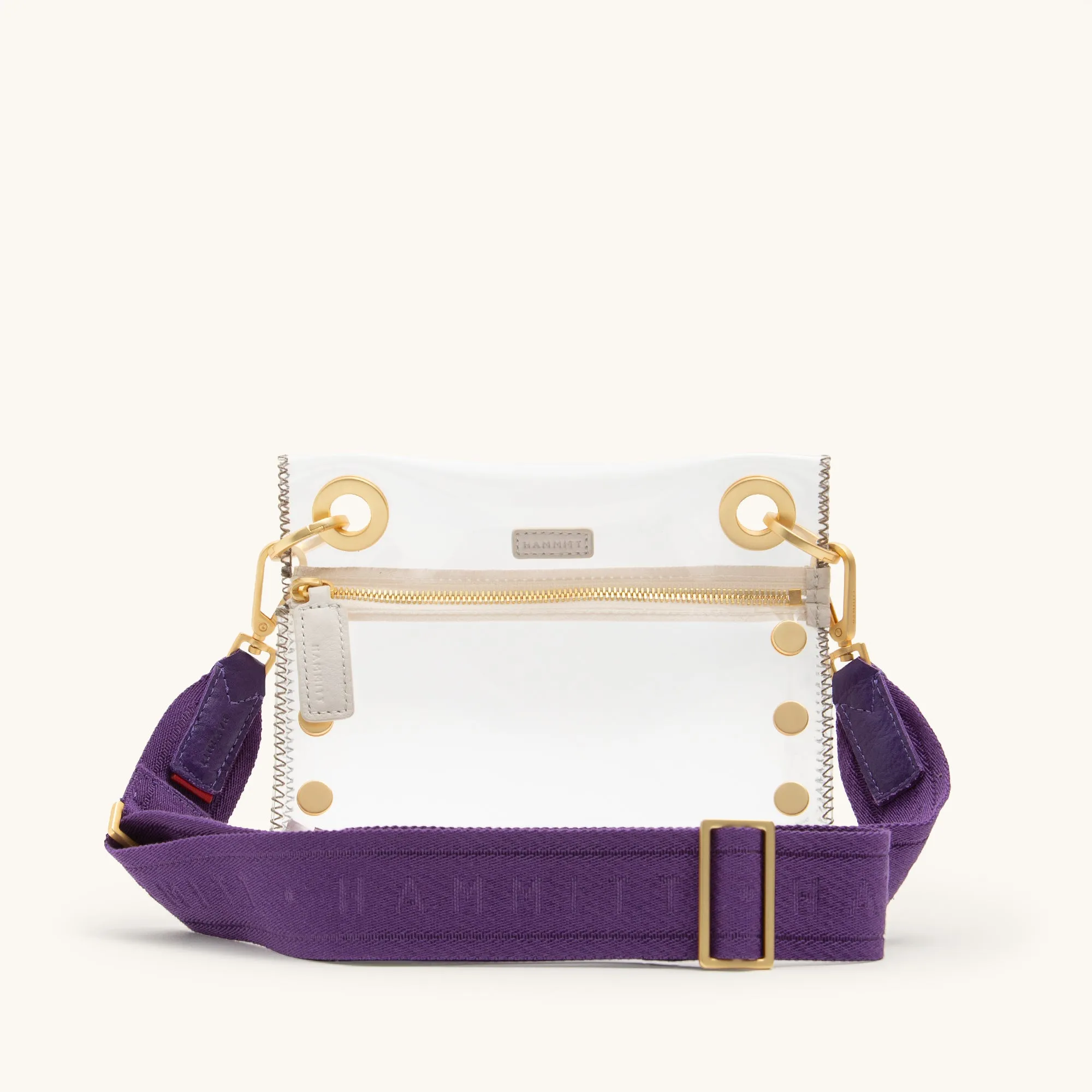 Webbing Crossbody Strap | Game Day Purple/Brushed Gold sold by Hammitt