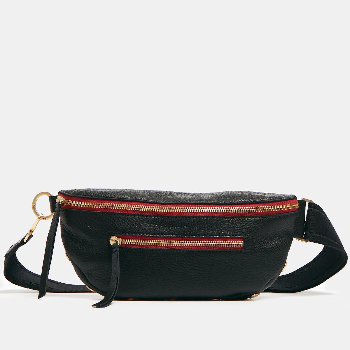 Charles | Black/Brushed Gold Red Zip sold by Hammitt