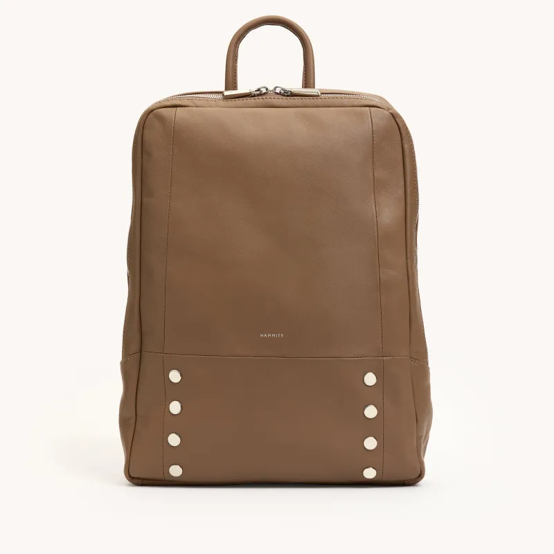 Hunter Backpack | Dune/Silver | MED sold by Hammitt