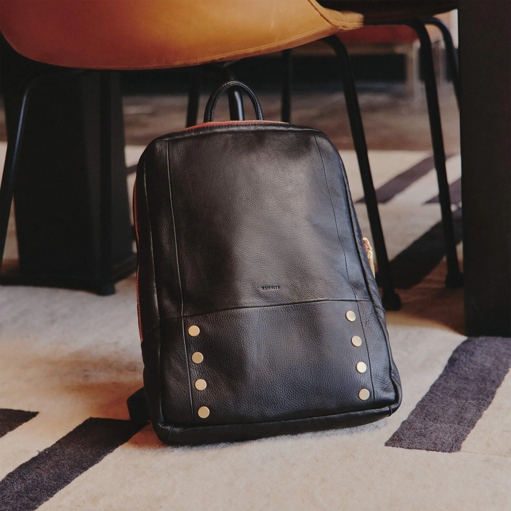 Hunter Backpack | Black/Brushed Gold Red Zip | Lrg sold by Hammitt product image thumbnail 2