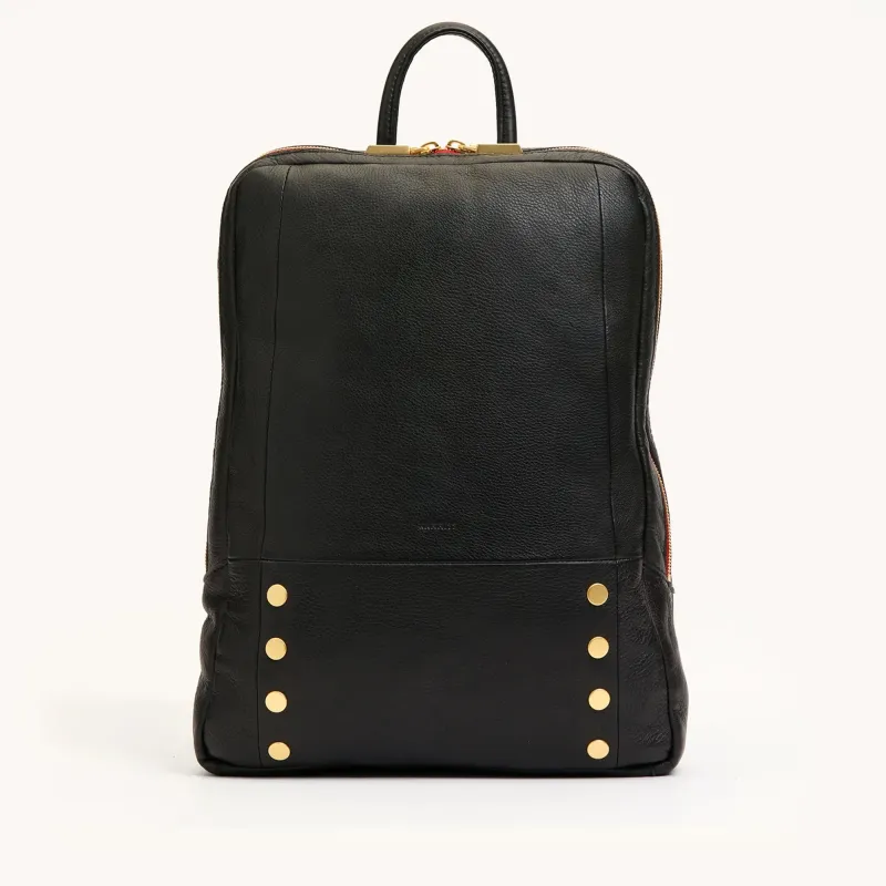Hunter Backpack | Black/Brushed Gold Red Zip | Lrg sold by Hammitt