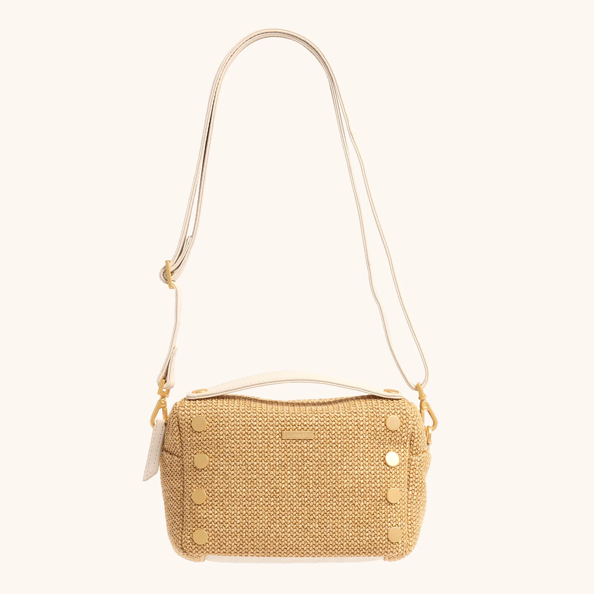 Evan Crossbody | Calla Lily White Raffia/Brushed Gold | Sml sold by Hammitt product image thumbnail 5