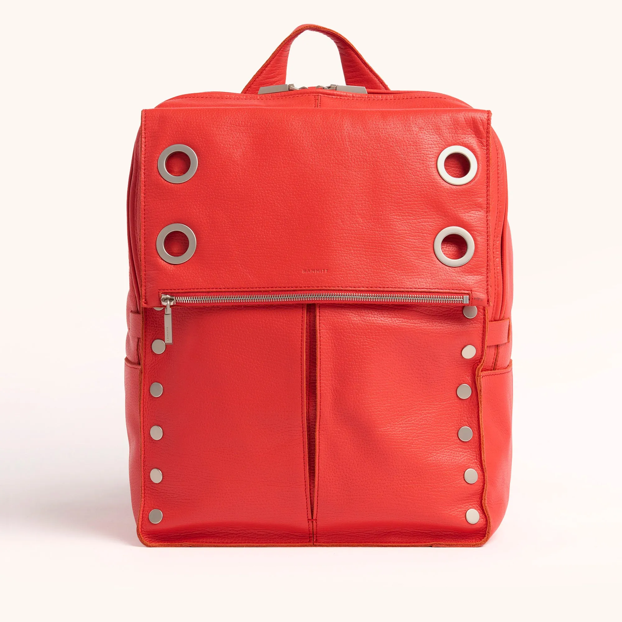 Montana Backpack | Lighthouse Red/Brushed Silver | XL sold by Hammitt