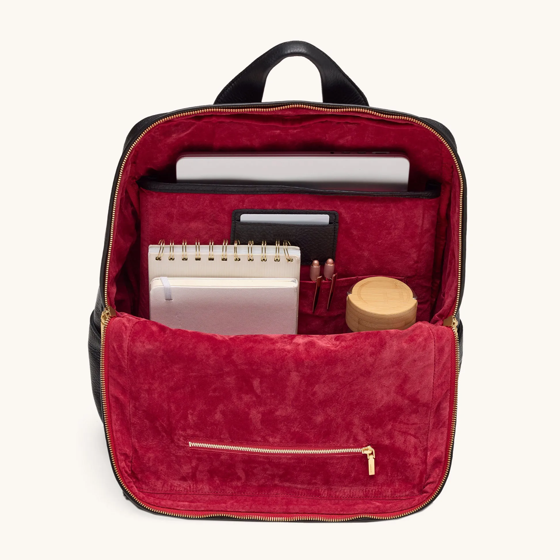 Montana Backpack | Black/Brushed Gold Red Zip | XL sold by Hammitt product image thumbnail 5