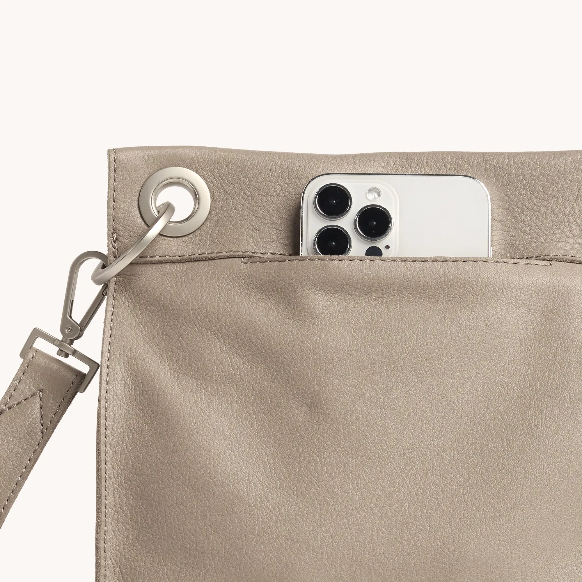 Tony | Pewter Pebble/Brushed Silver | Med sold by Hammitt product image thumbnail 4