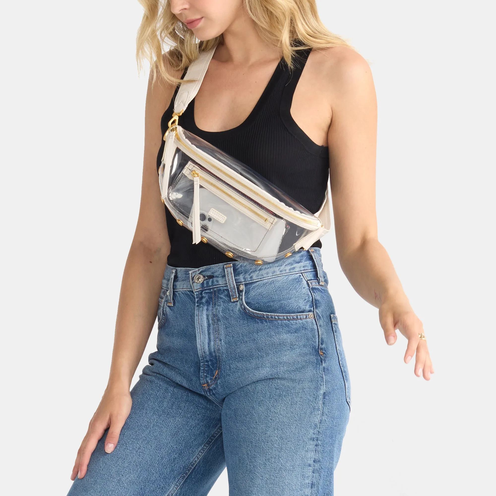 Charles Crossbody Clear | Calla Lily White/Brushed Gold | Med sold by Hammitt product image thumbnail 2