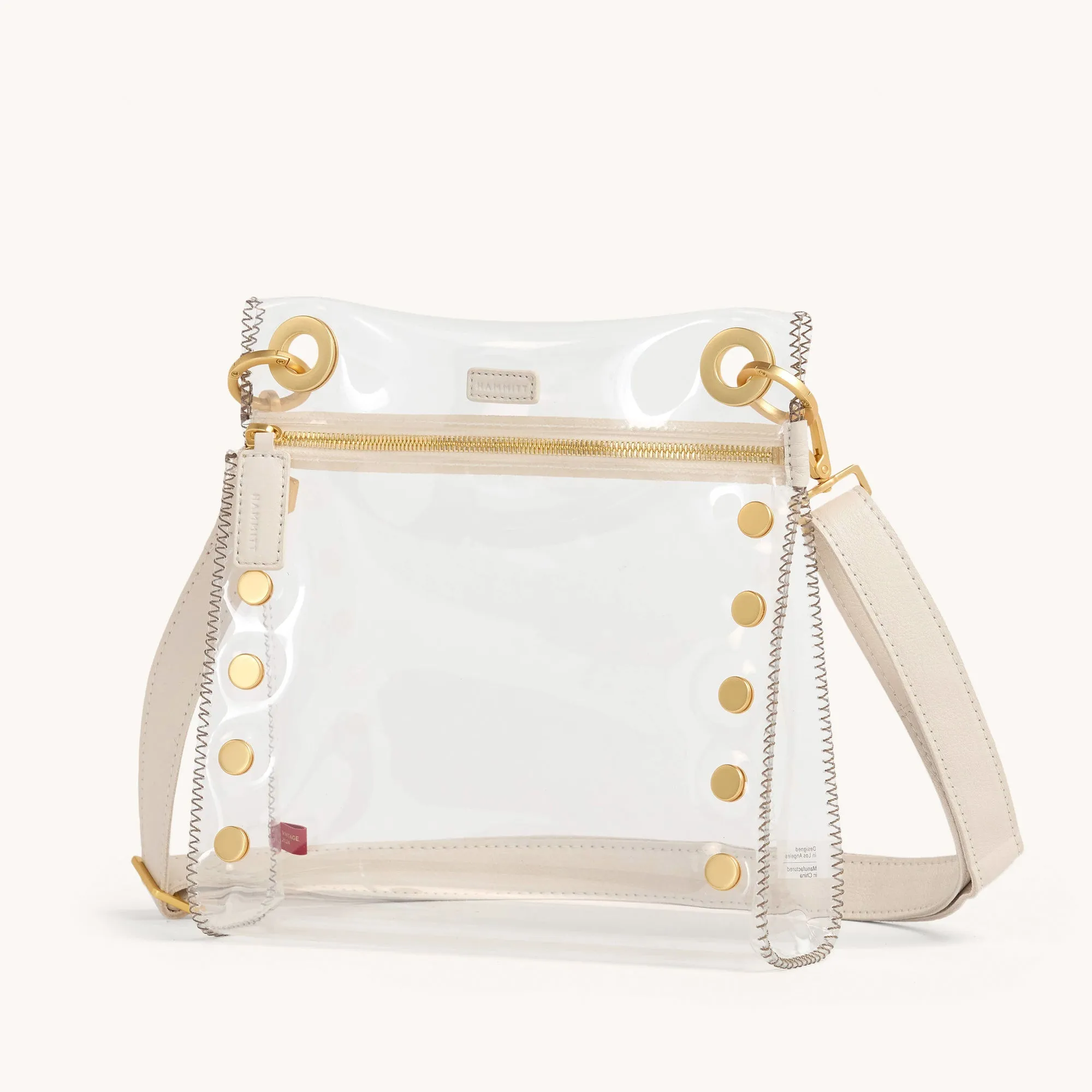 Tony Clear | Calla Lily White/Brushed Gold | Med sold by Hammitt