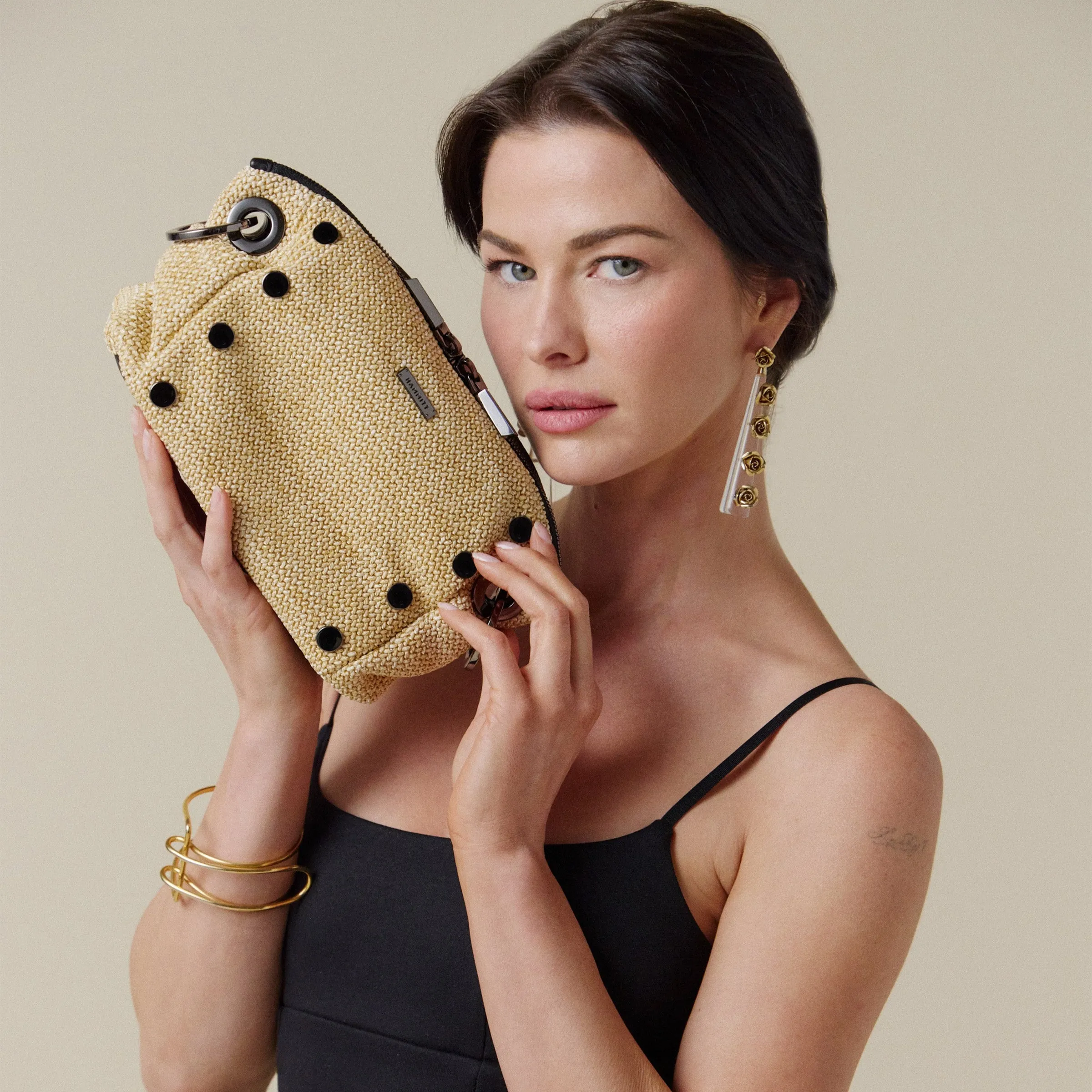 Daniel Crossbody Clutch | Chaparral Raffia/Gunmetal | Sml sold by Hammitt product image thumbnail 2