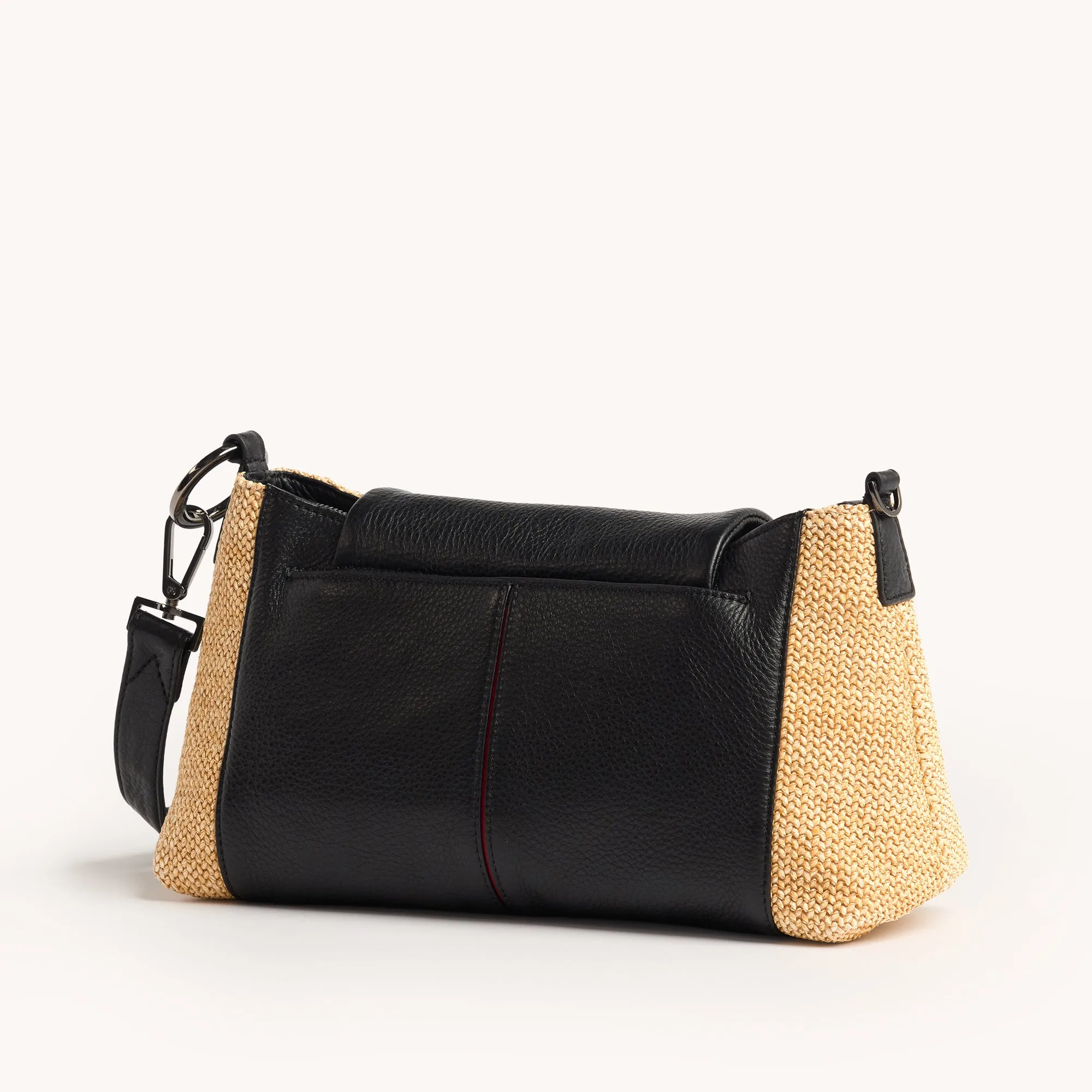 VIP Satchel | Chaparral Raffia/Gunmetal sold by Hammitt product image thumbnail 4