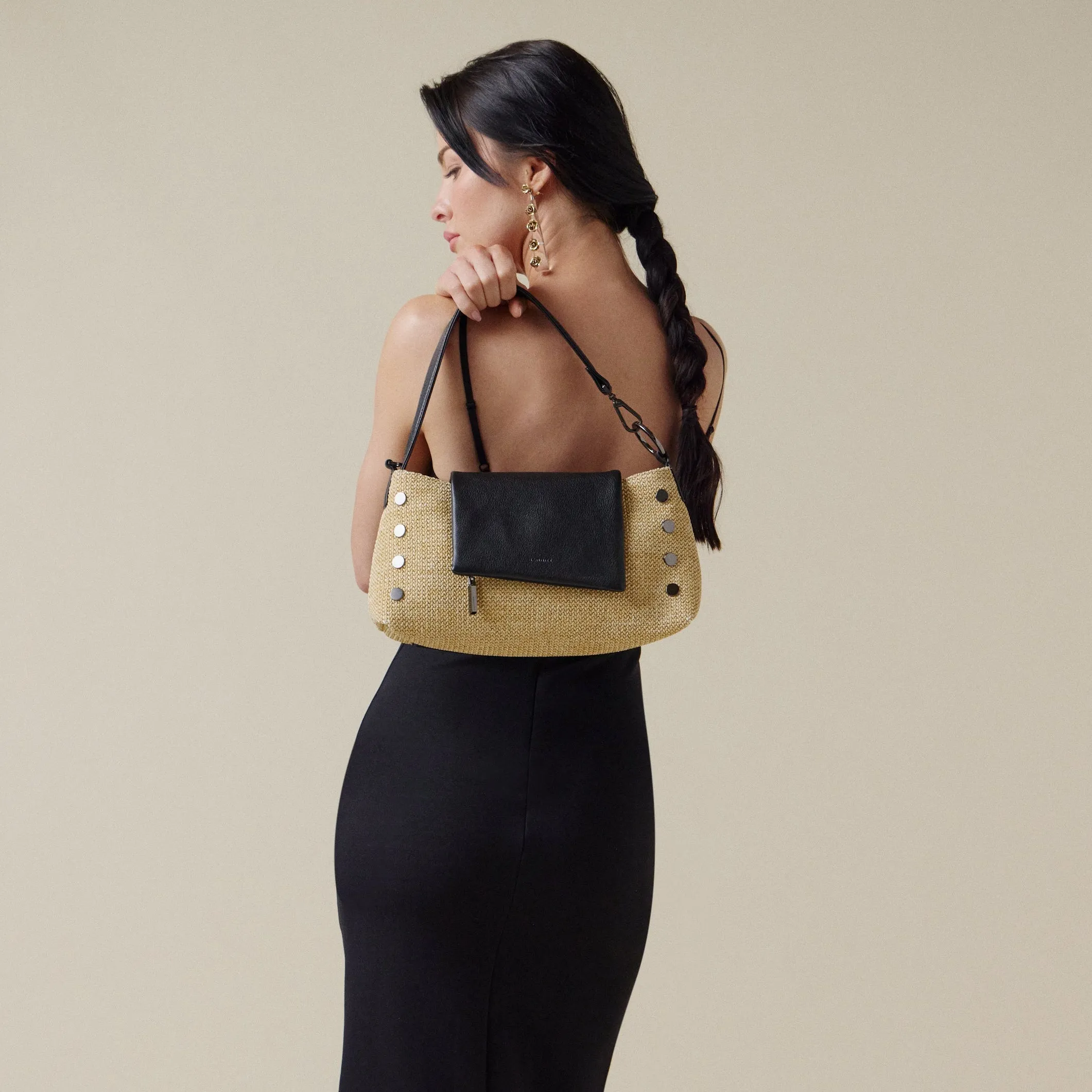 VIP Satchel | Chaparral Raffia/Gunmetal sold by Hammitt product image thumbnail 2