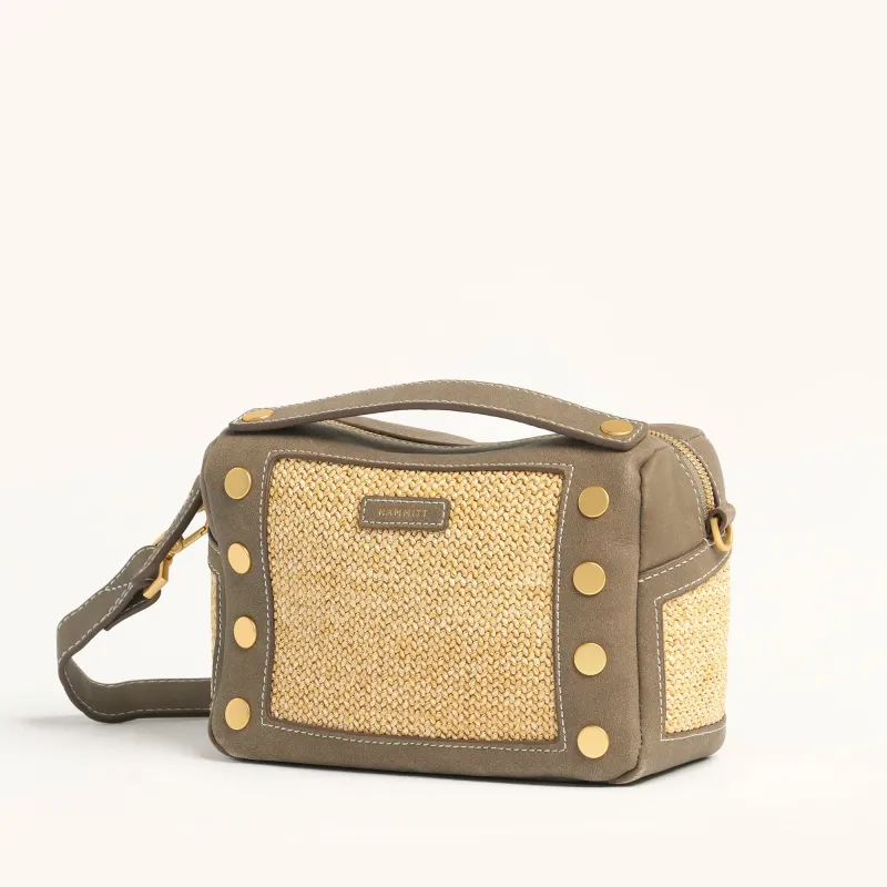 Evan Crossbody | Pewter Raffia/Brushed Gold | Sml sold by Hammitt