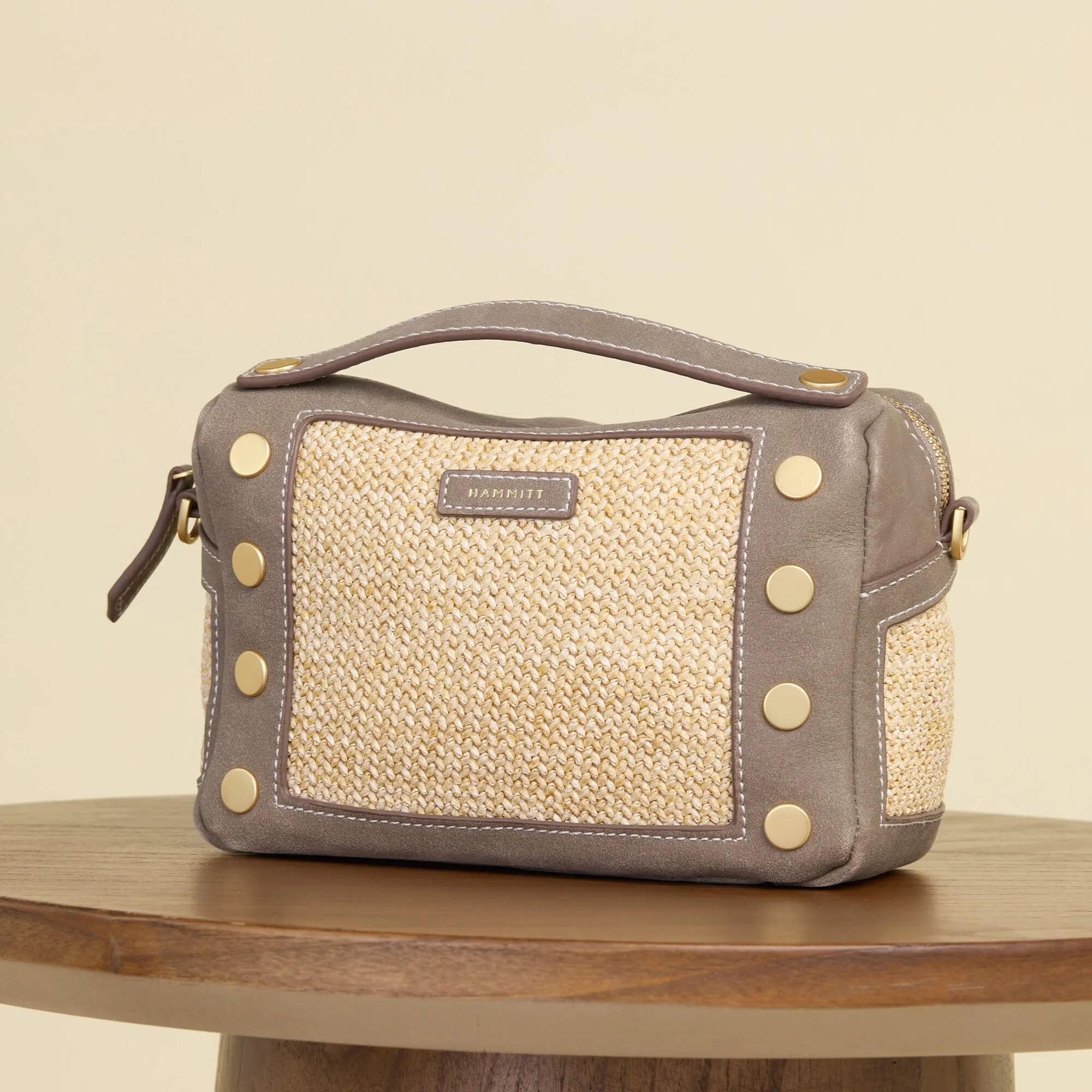 Evan Crossbody | Pewter Raffia/Brushed Gold | Sml sold by Hammitt product image thumbnail 2