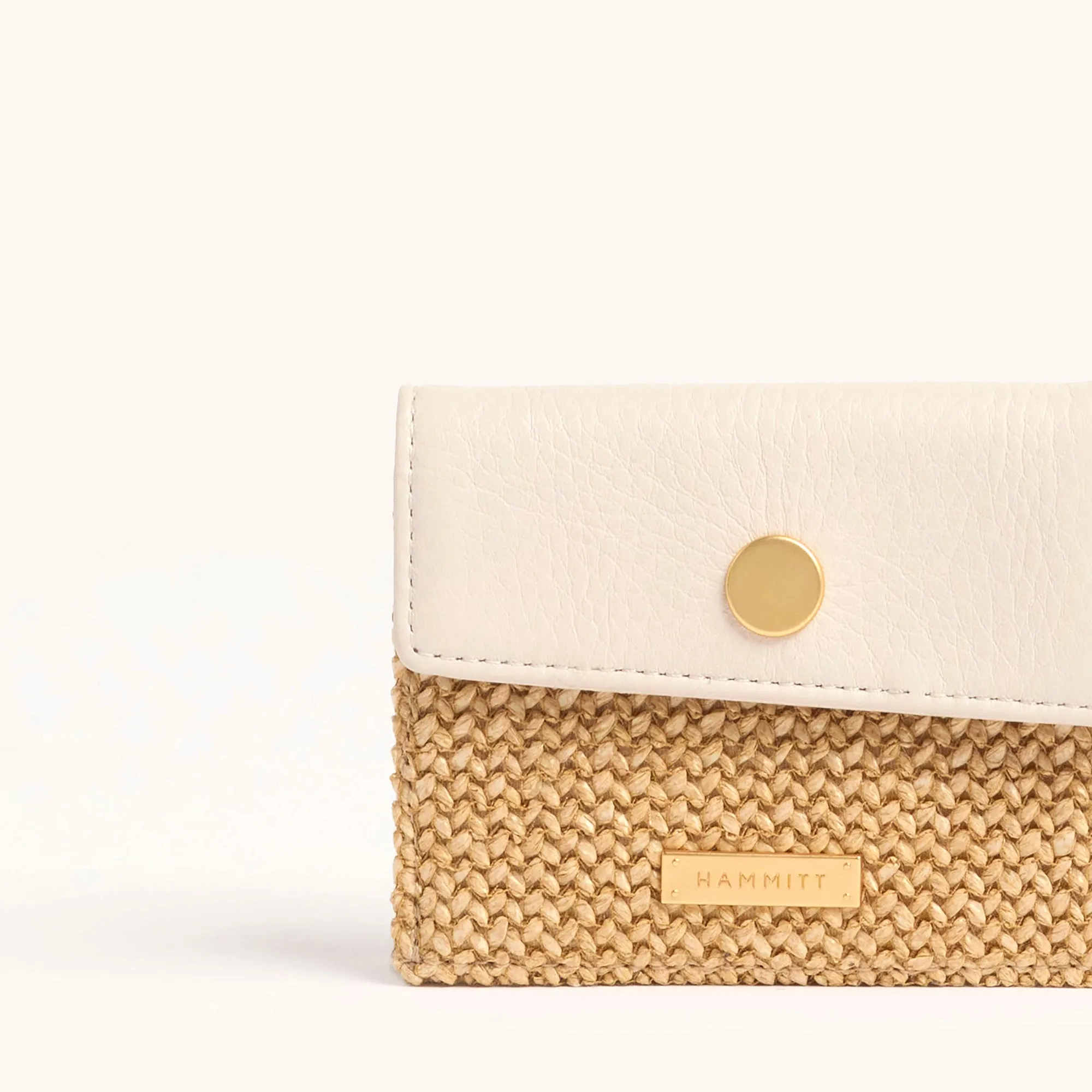 Montana Pocket | Calla Lily White Raffia/Brushed Gold sold by Hammitt product image thumbnail 5