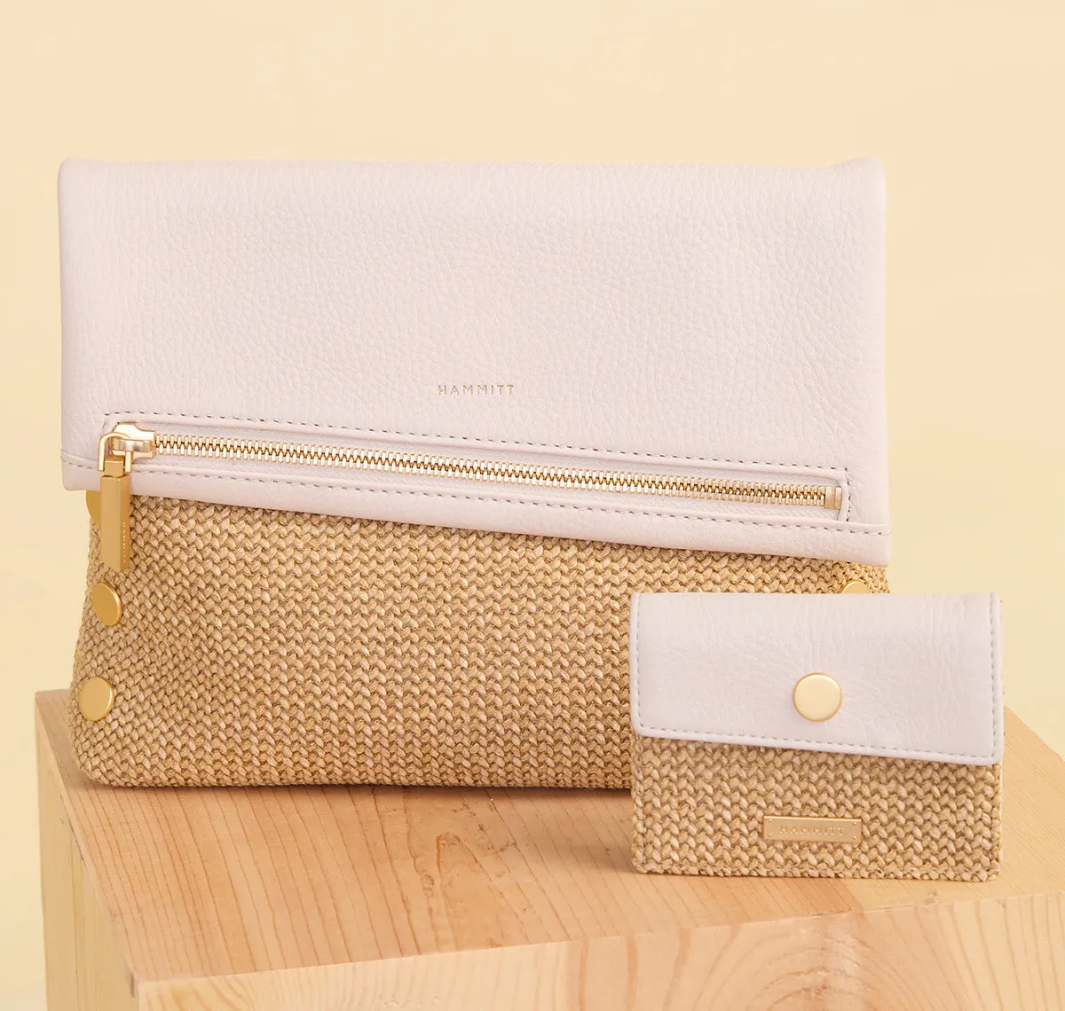 Montana Pocket | Calla Lily White Raffia/Brushed Gold sold by Hammitt product image thumbnail 2